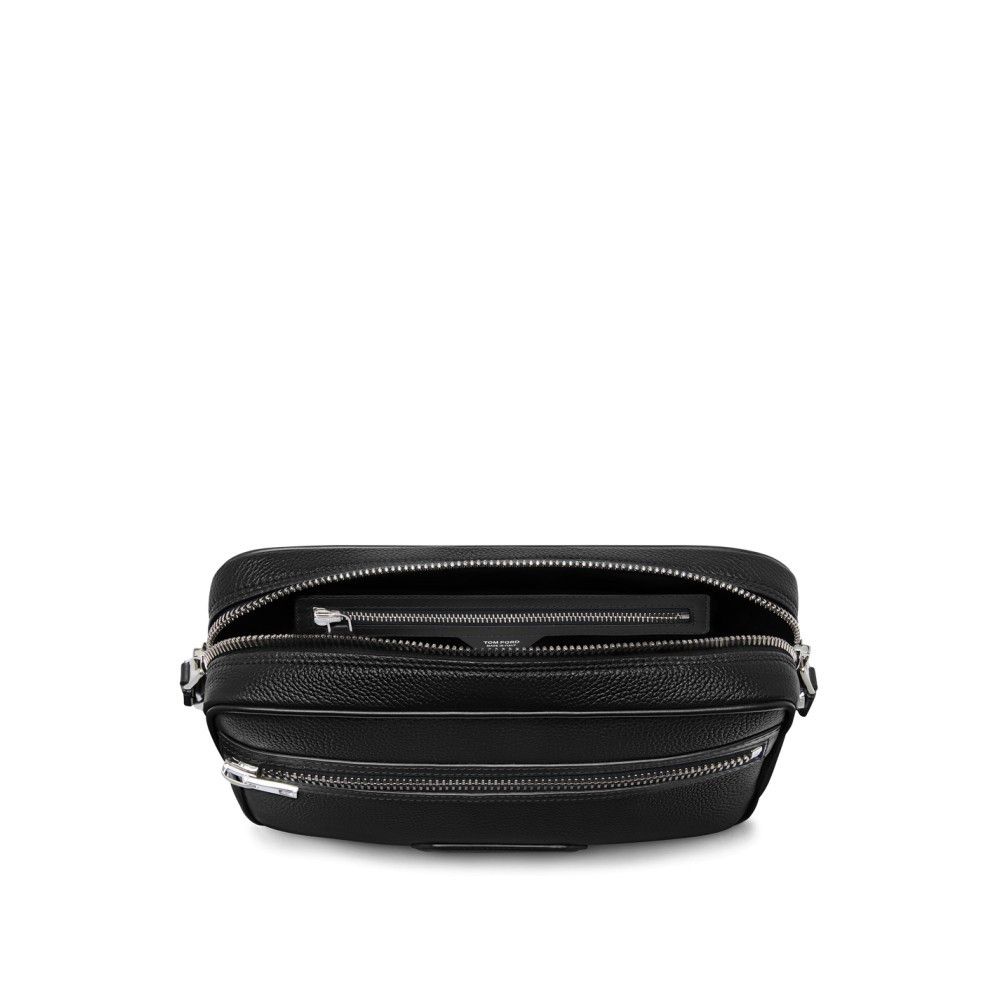Tom Ford o1loc1c0126 H0654 Size: OS / Leather Messenger Bag in Black Size ONE SIZE - 3 Thumbnail