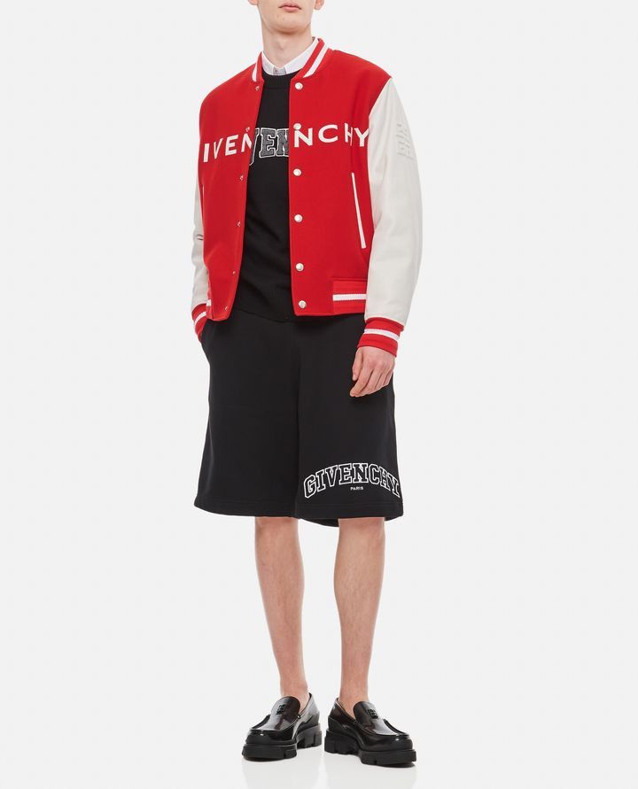 Givenchy o1srvl11e1224 Varsity Wool And Leather Jacket in Red Size US XL / EU 56 / 4 - 2 Thumbnail