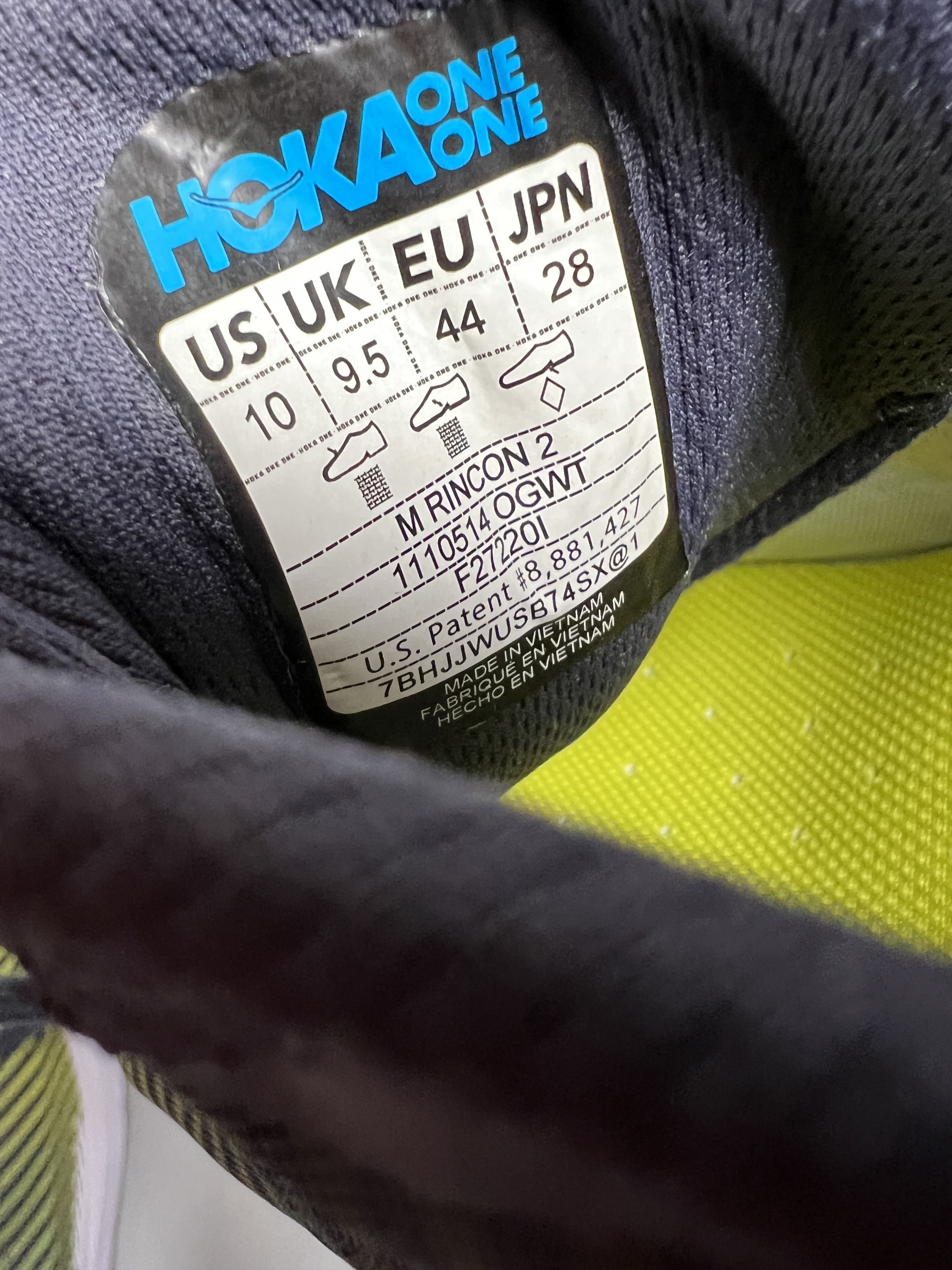 Hoka Hoka One One Rincon 2 Men's Running Shoes Gym Walking Size US 10 / EU 43 - 9 Thumbnail