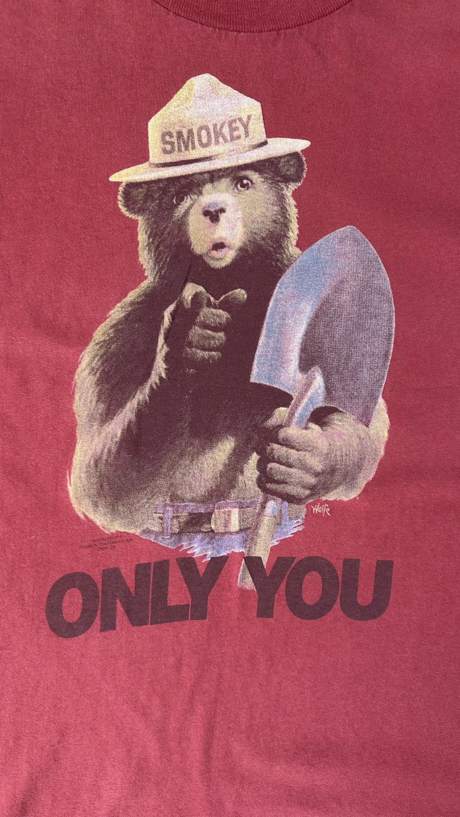 Vintage VINTAGE SMOKEY BEAR ONLY YOU TEE Size US L / EU 52-54 / 3 - 2 Thumbnail