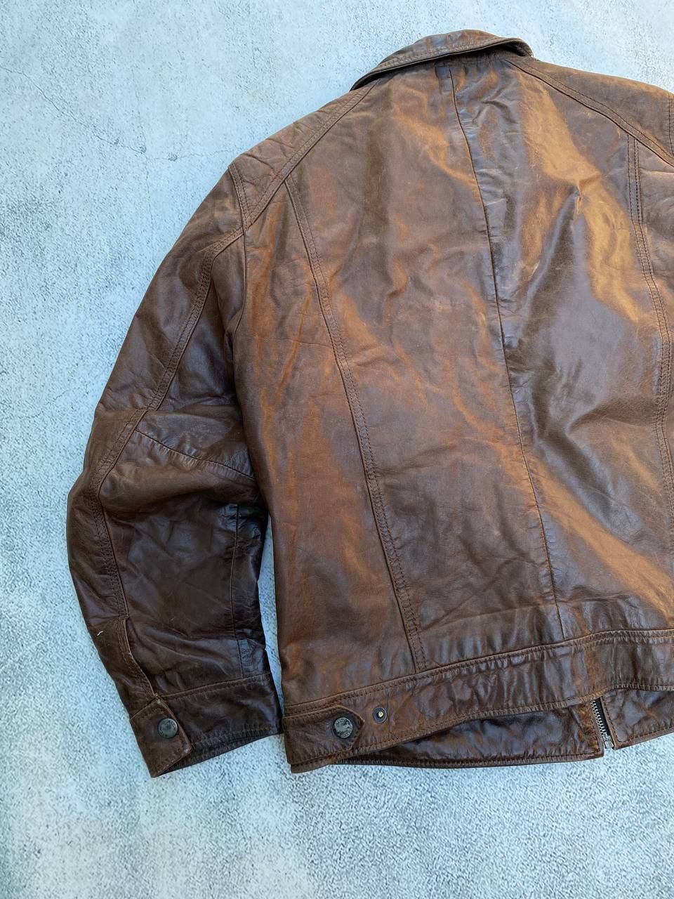 Other Leather Faded Avant Garde brown Rick Owens style Jacket Size US XL / EU 56 / 4 - 19 Thumbnail