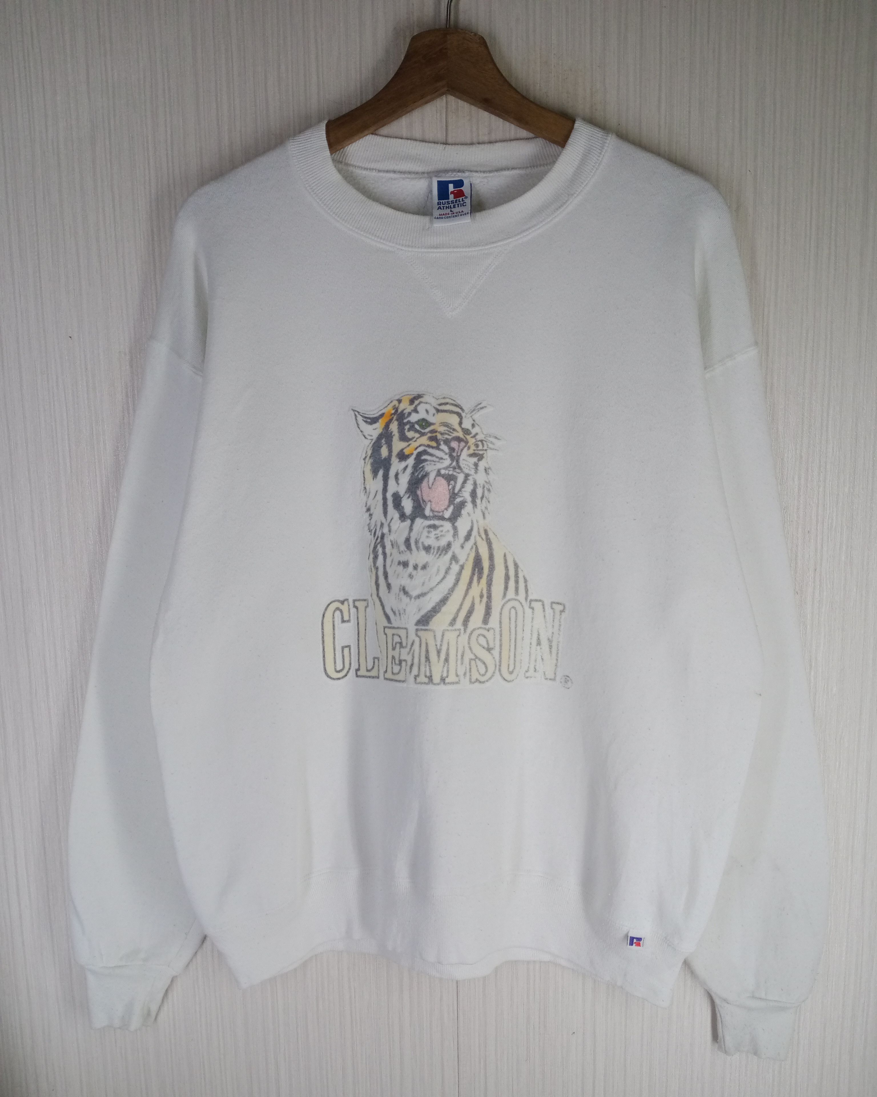 Russell Athletic Rare Vintage 80s Clemson University Sweatshirt Size US L / EU 52-54 / 3 - 1 Thumbnail