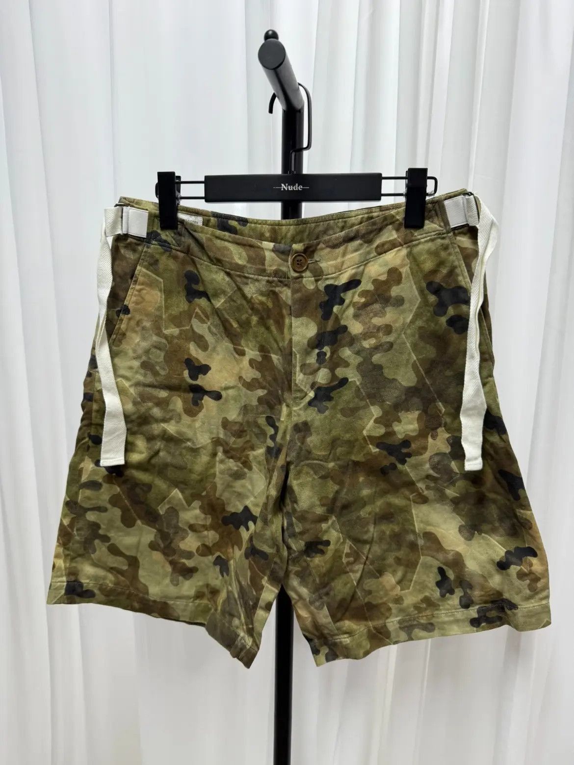 Dries Van Noten Dries Van Noten Camo Stripes Shorts Size US 30 / EU 46 - 1 Thumbnail