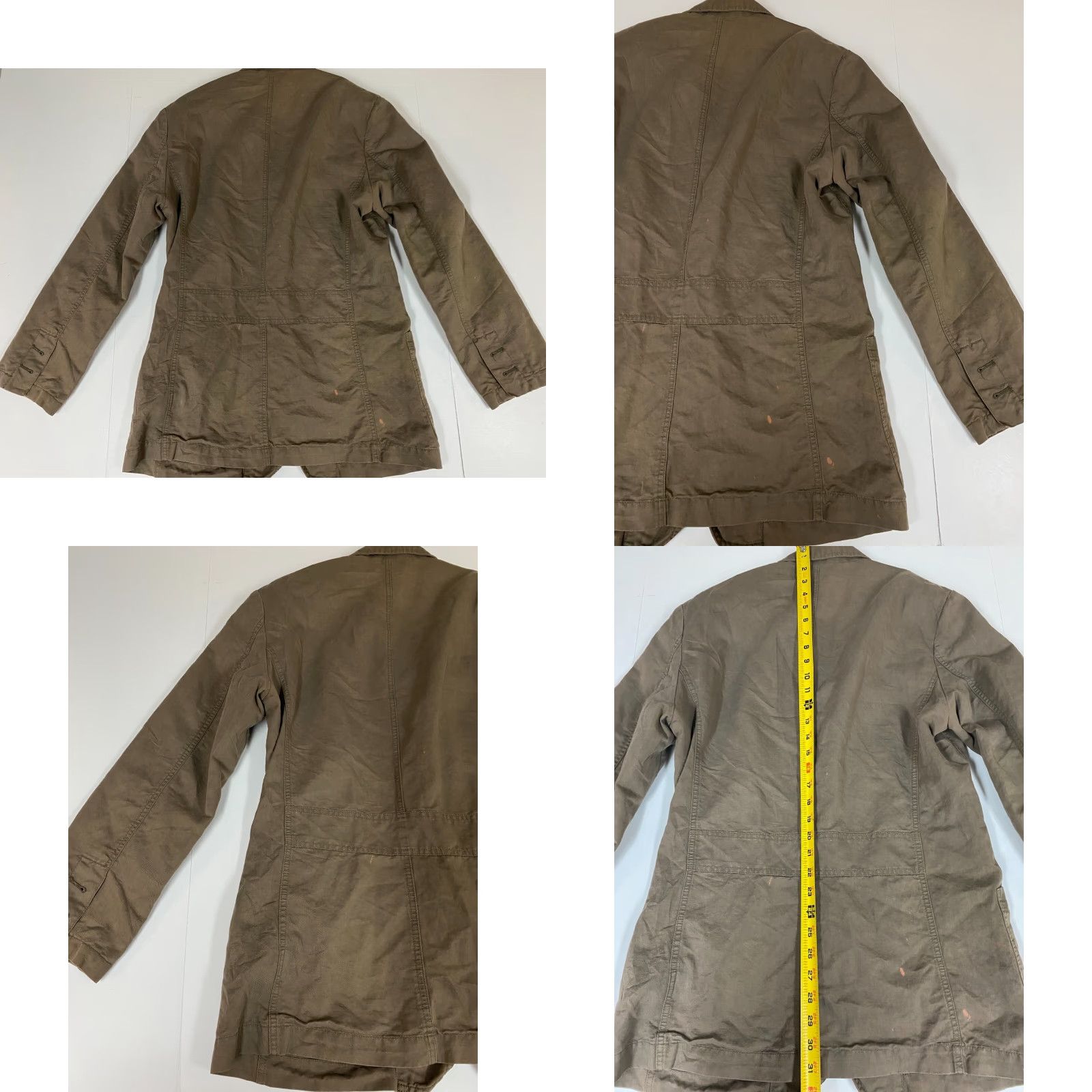 H&M H&M Jacket Coat Women M Brown Solid Knit Cotton Blend Button Collared Formal Vintage No Size M / US 6-8 / IT 42-44 - 8 Thumbnail