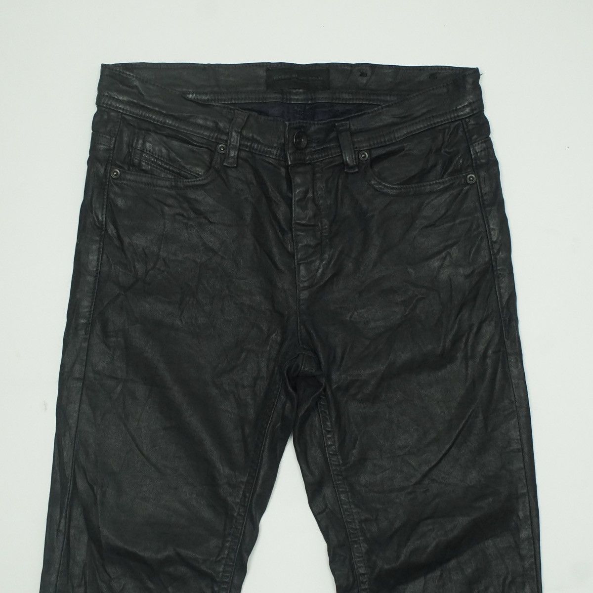 Diesel *NoTariff Diesel Black Gold Waxed Skinny Pants Size 27" / US 4 / IT 40 - 3 Thumbnail
