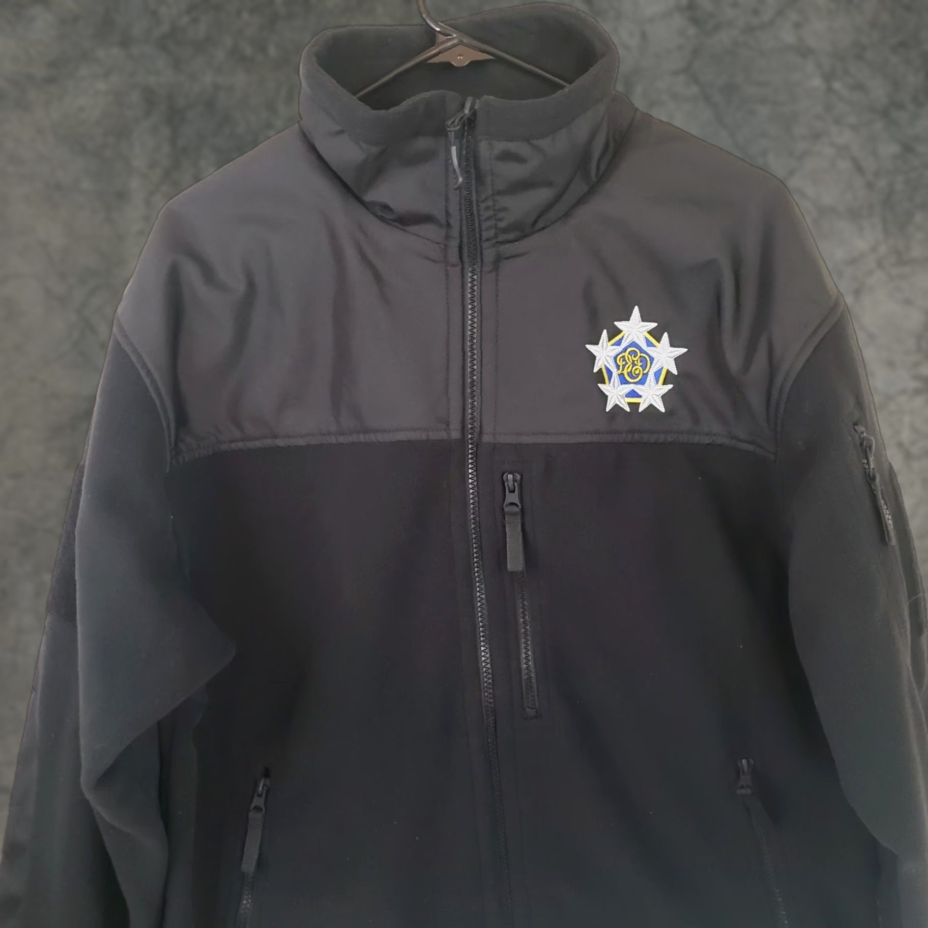 Vintage Condor Alpha Micro Fleece Jacket XL Black Military Jacket Mens Stand-Up Collar Zip Full Zip Patches Chest Logo Size US XL / EU 56 / 4 - 1 Thumbnail
