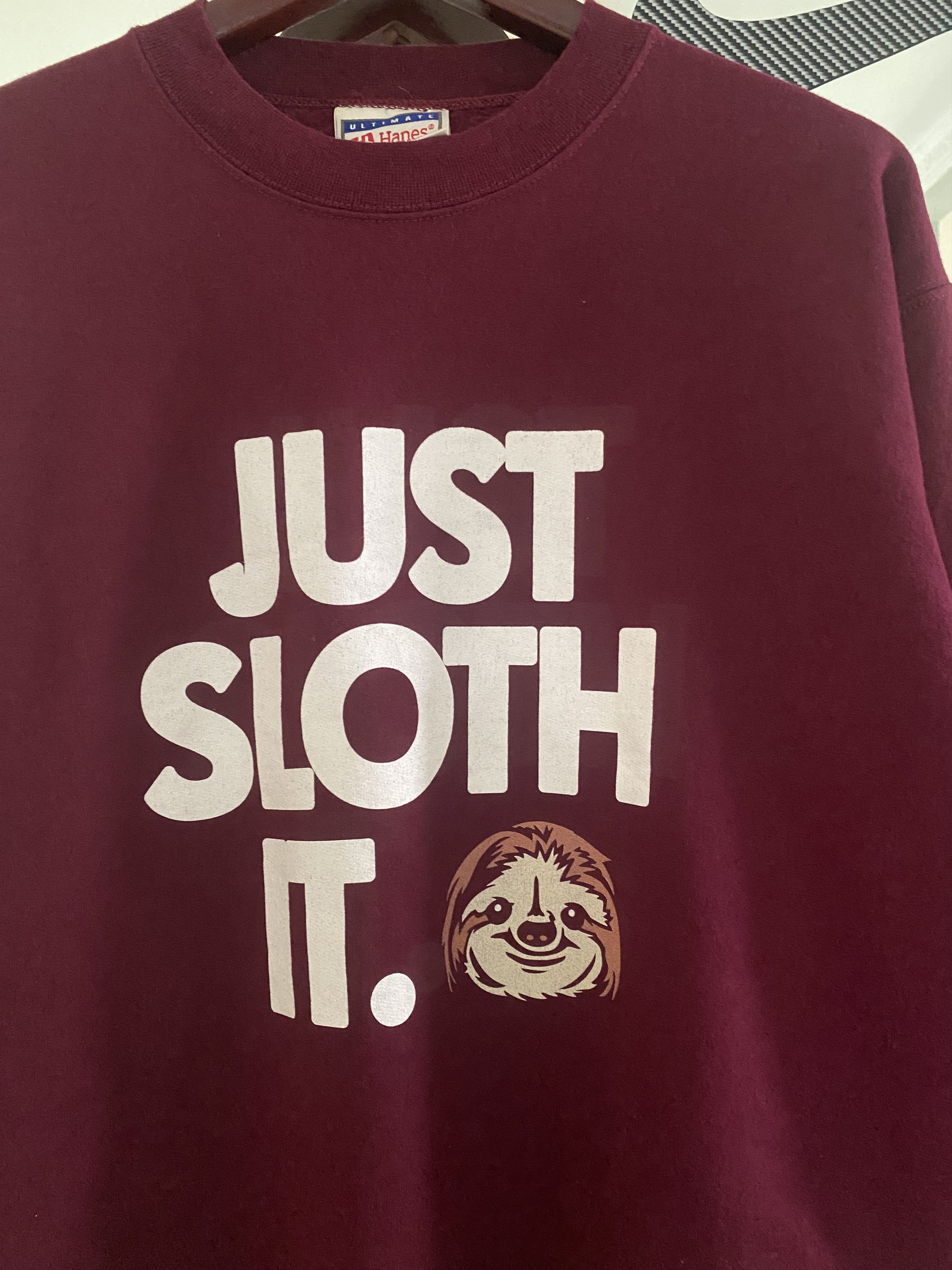 Hanes × Vintage Vintage Hanes Just Sloth It Size US S / EU 44-46 / 1 - 2 Thumbnail