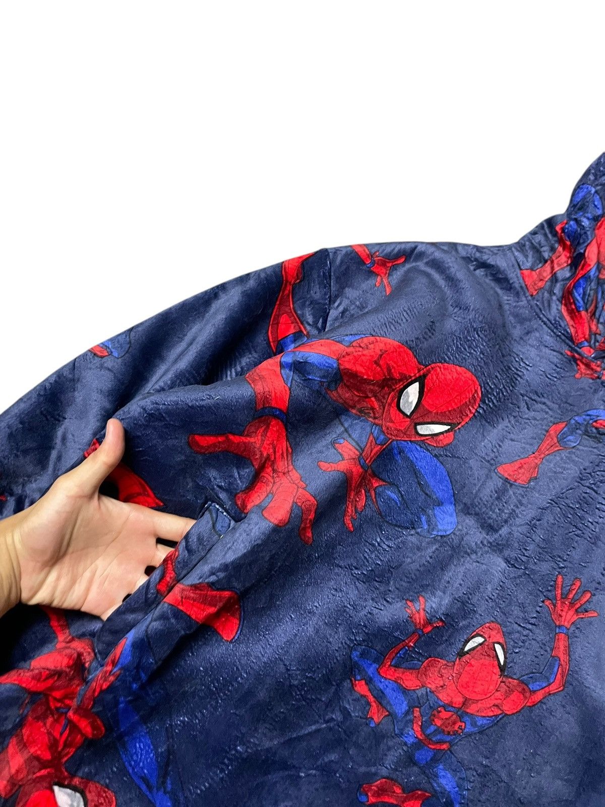 Japanese Brand Spiderman Oversized Hoodie Plush Lined (78) Size US XL / EU 56 / 4 - 5 Thumbnail