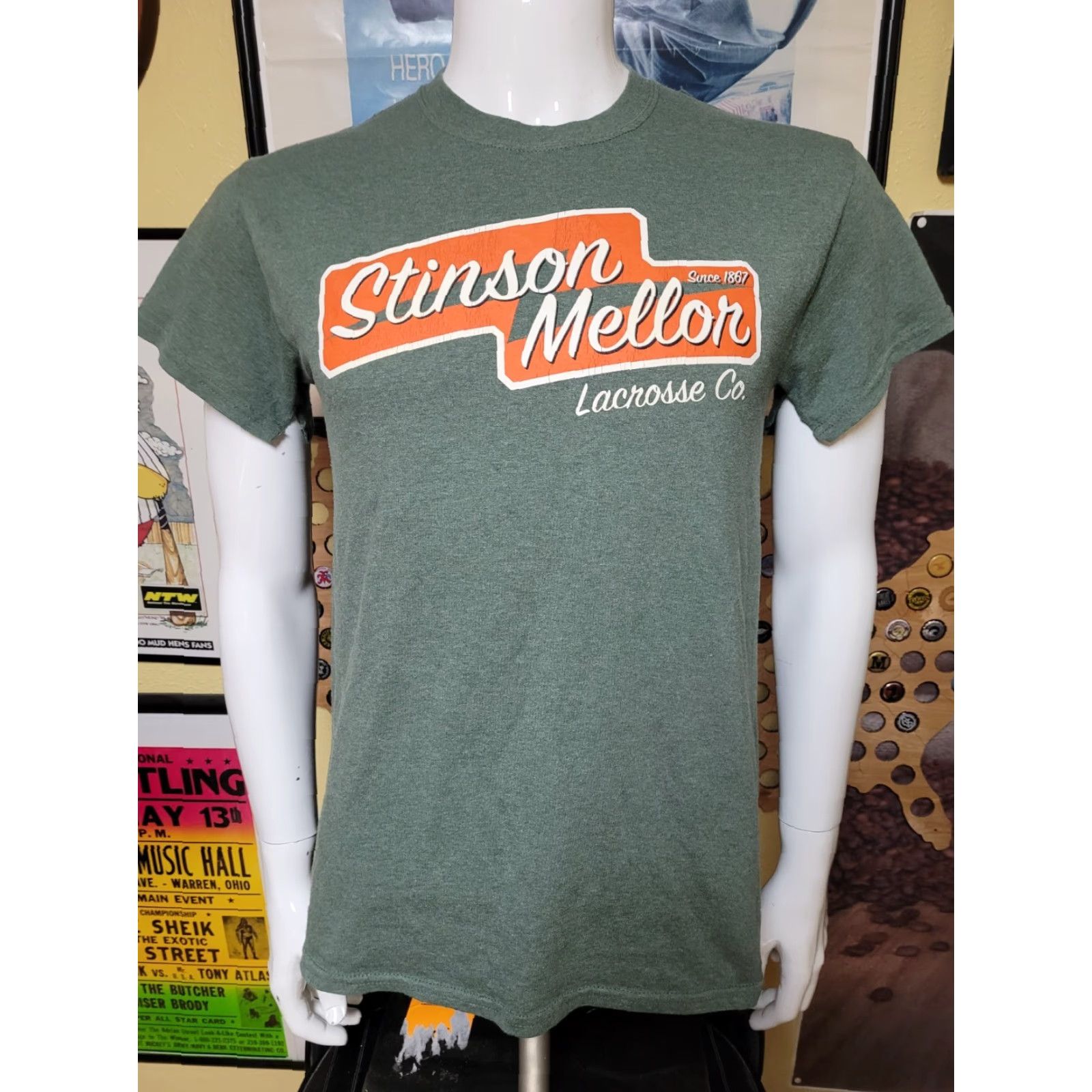 Gildan Gildan Stinson Mellor Lacrosse T Shirt Small Mens Gray Short Sleeve Crew Neck Cotton Blend l ax Logo 90s? Size US S / EU 44-46 / 1 - 2 Thumbnail