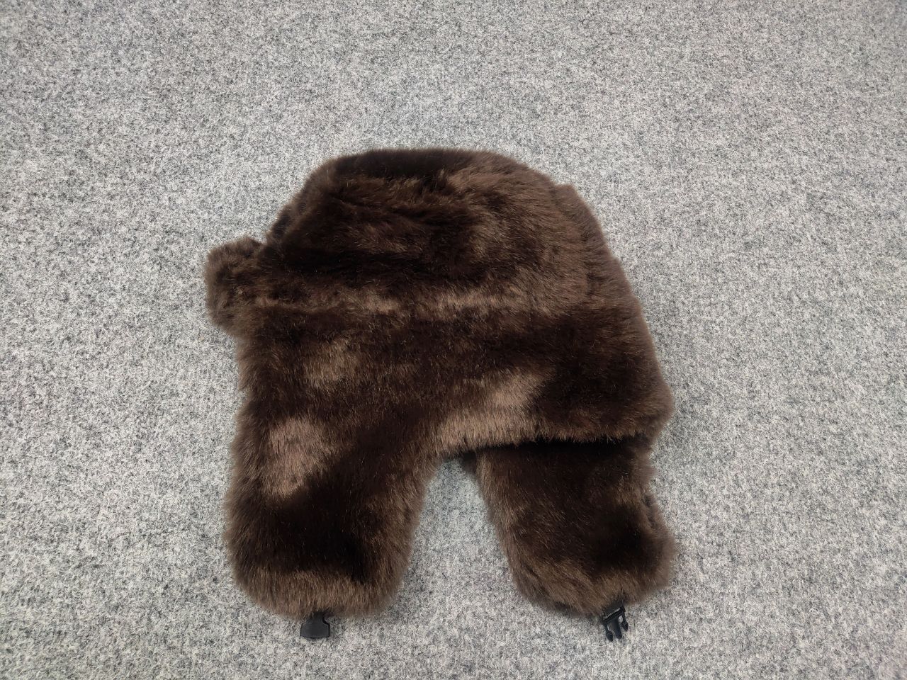 Japanese Brand Vintage Y2K Fuzzy Fur Ushanka Hat Brown faded l.g.b. Style Size ONE SIZE - 6 Thumbnail