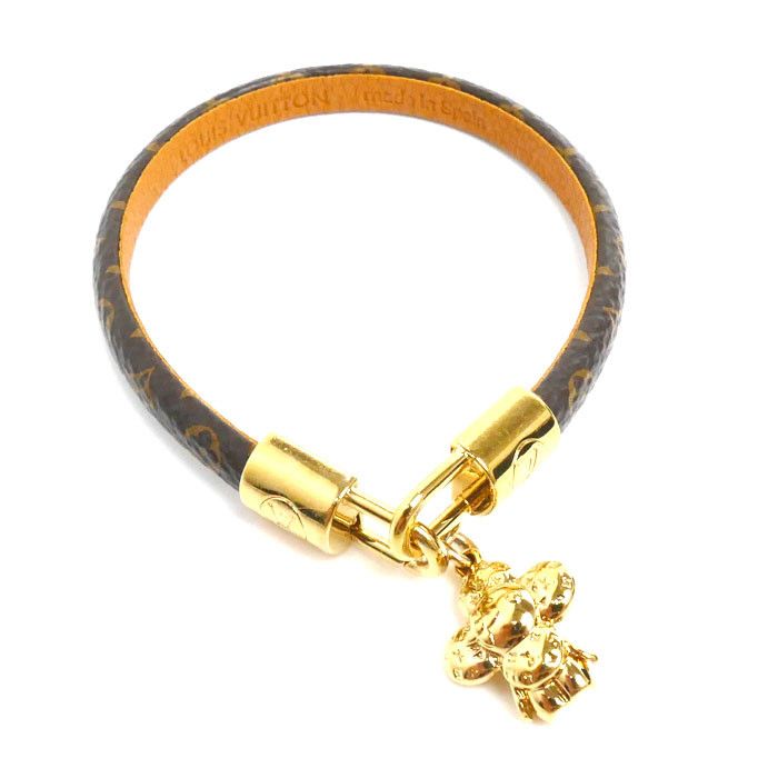 Louis Vuitton Louis Vuitton Louis Vuitton Vivienne Monogram Calf Bracelet Canvas Bracelet M6773 Size ONE SIZE - 1 Thumbnail