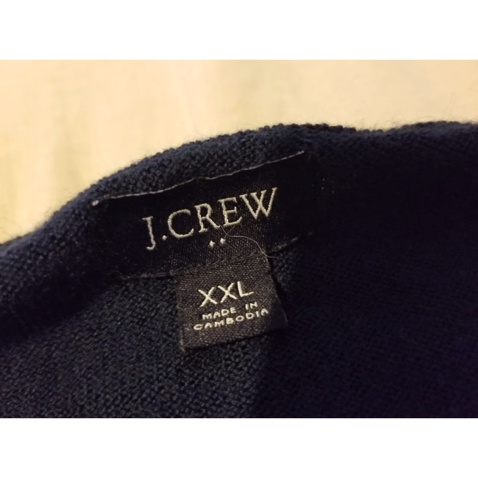 J.Crew Mens J. Crew Wool V-Neck Sweater 2XL Navy Blue Size US XXL / EU 58 / 5 - 4 Thumbnail
