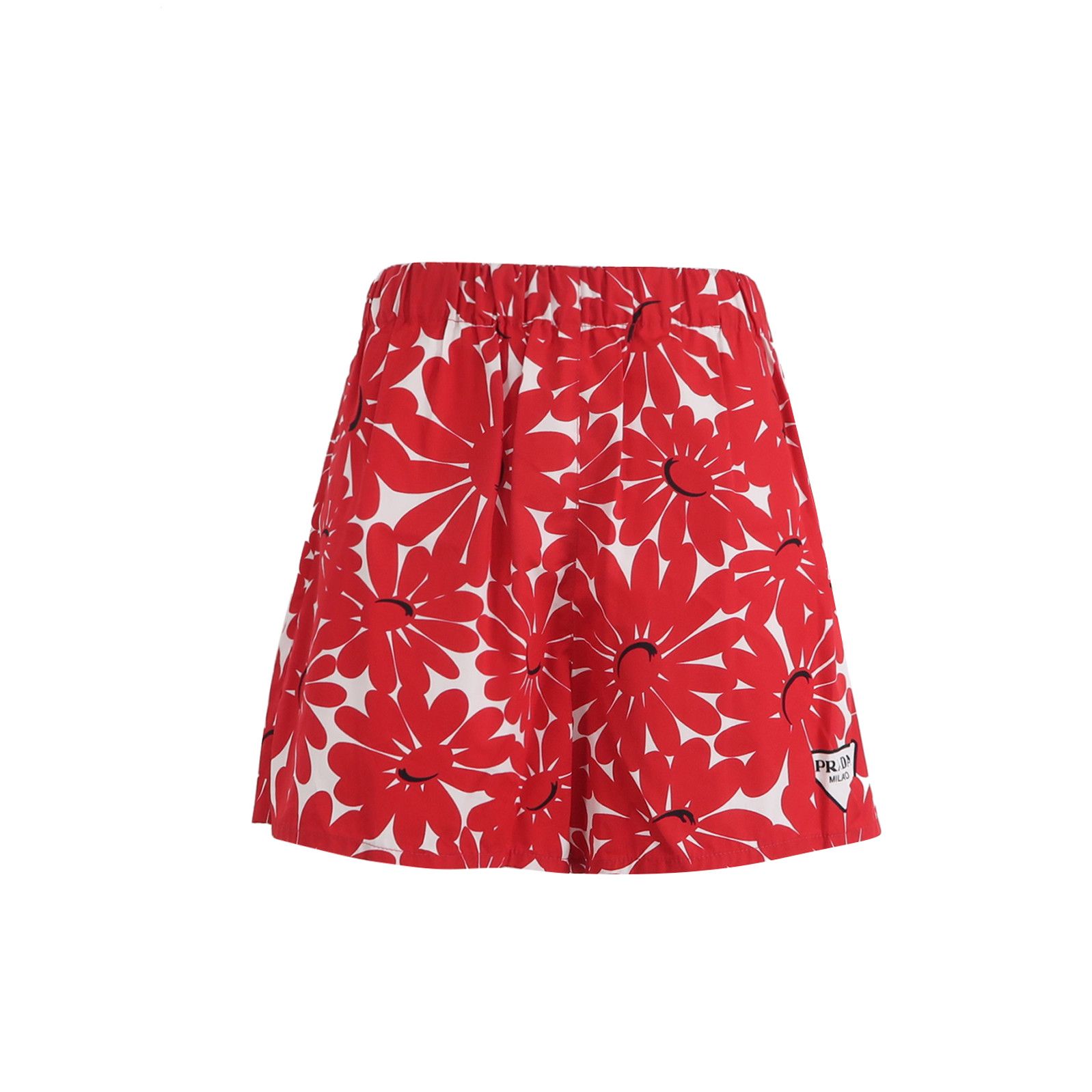 Prada Prada Red Cotton Logo Shorts 0089 Size 36" / US 14 / IT 50 - 1 Thumbnail