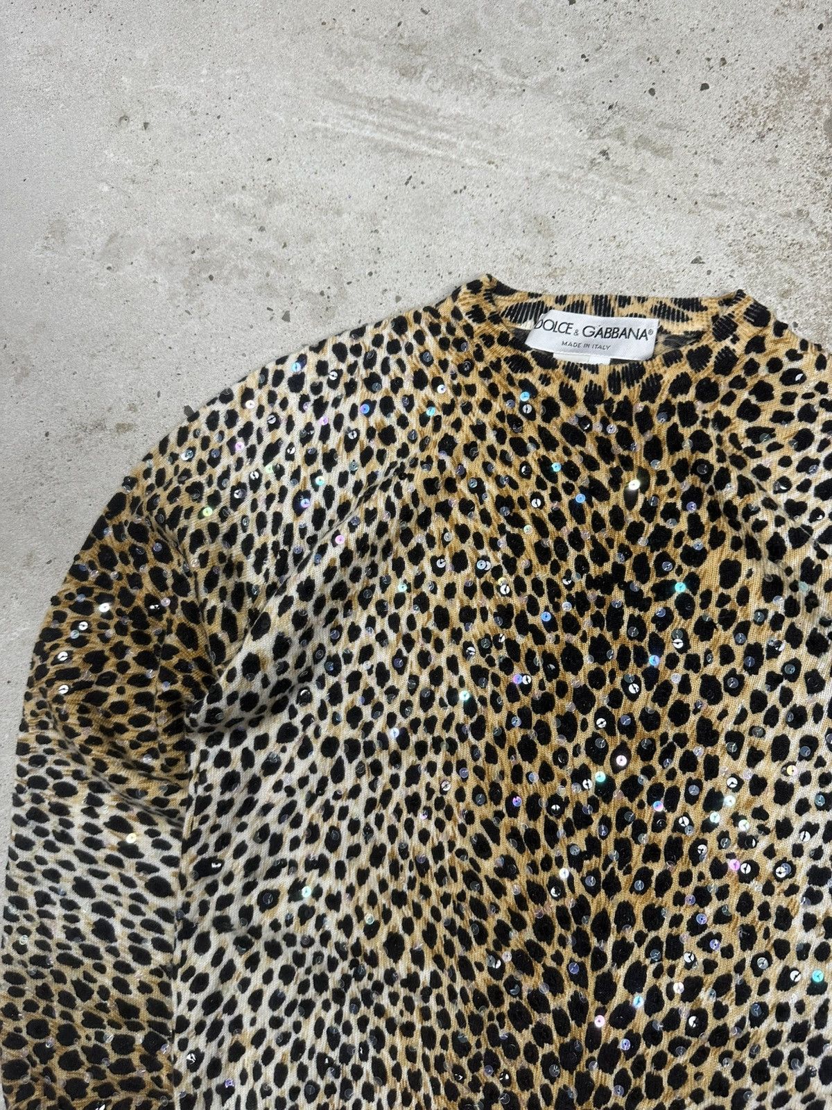 Dolce & Gabbana Vintage 90s Dolce & Gabbana Leopard Print Cashmere Sweater Size M / US 6-8 / IT 42-44 - 8 Thumbnail