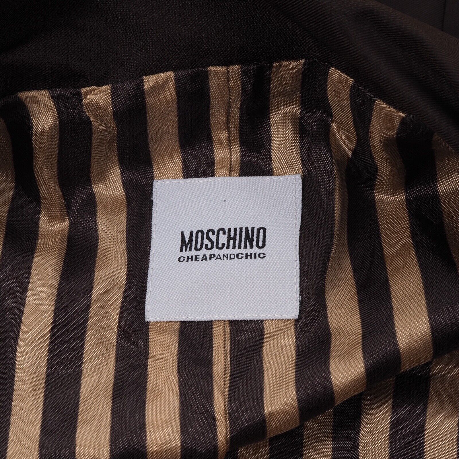 Moschino × Vintage Moschino Cheap and Chic Brown Skirt Blazer Jacket Suit Set Size L / US 10 / IT 46 - 4 Thumbnail