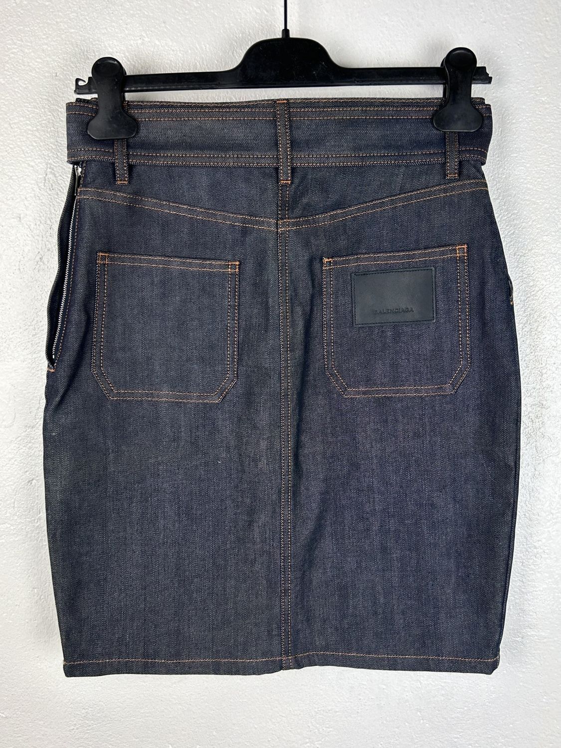 Balenciaga Balenciaga Denim Midi Belted Skirt In Blue Size 36 Size 26" / US 2 / IT 38 - 5 Thumbnail