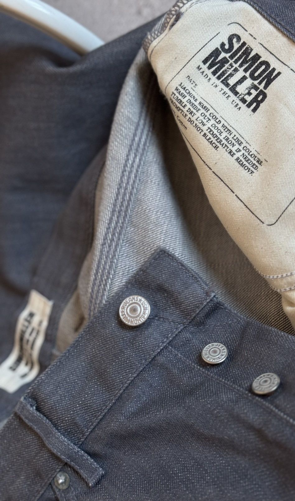 Simon Miller Simon Miller M001 Grey Slim Straight Japanese Denim Jeans Size US 36 / EU 52 - 4 Thumbnail