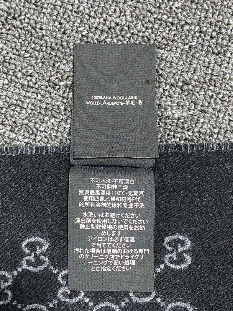 Gucci Gucci Old flower full-printed wool double-sided scarf 2506- Size ONE SIZE - 6 Thumbnail