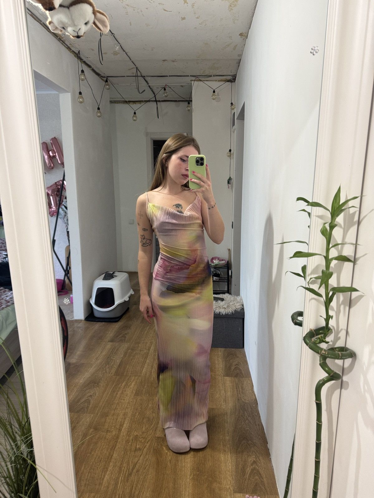 long ruched maxi dress Doll