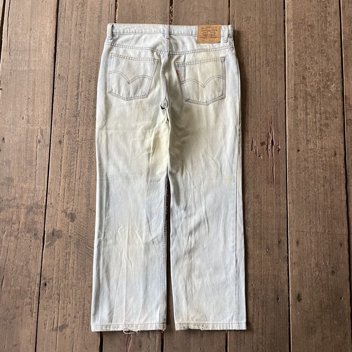 Levi's 🔥Vintage Levis 805 Orange Tab Washed Ripped Distress Jeans Size US 35 - 4 Thumbnail