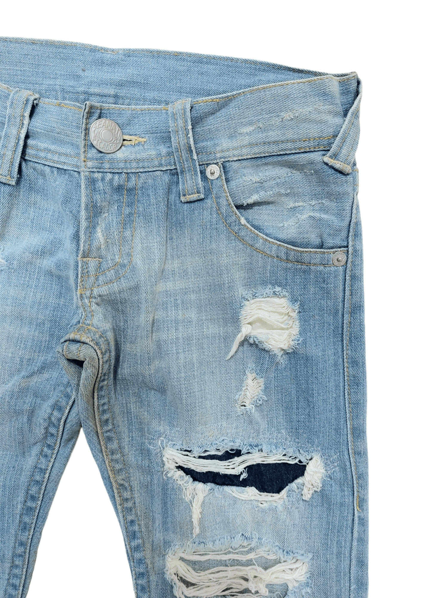 Vintage Sick Flare Low Rise Thrash Kurt Cobain Style Size 30" / US 8 / IT 44 - 9 Thumbnail