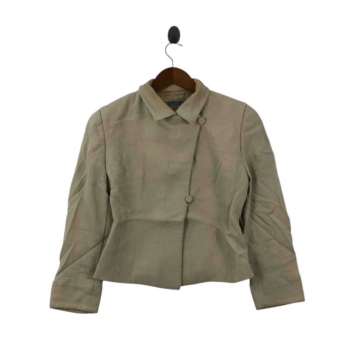 Emporio Armani Designer ARMANI BY EMPORIO ARMANI Italy Cross Button Jacket Size XS / US 0-2 / IT 36-38 - 1 Thumbnail