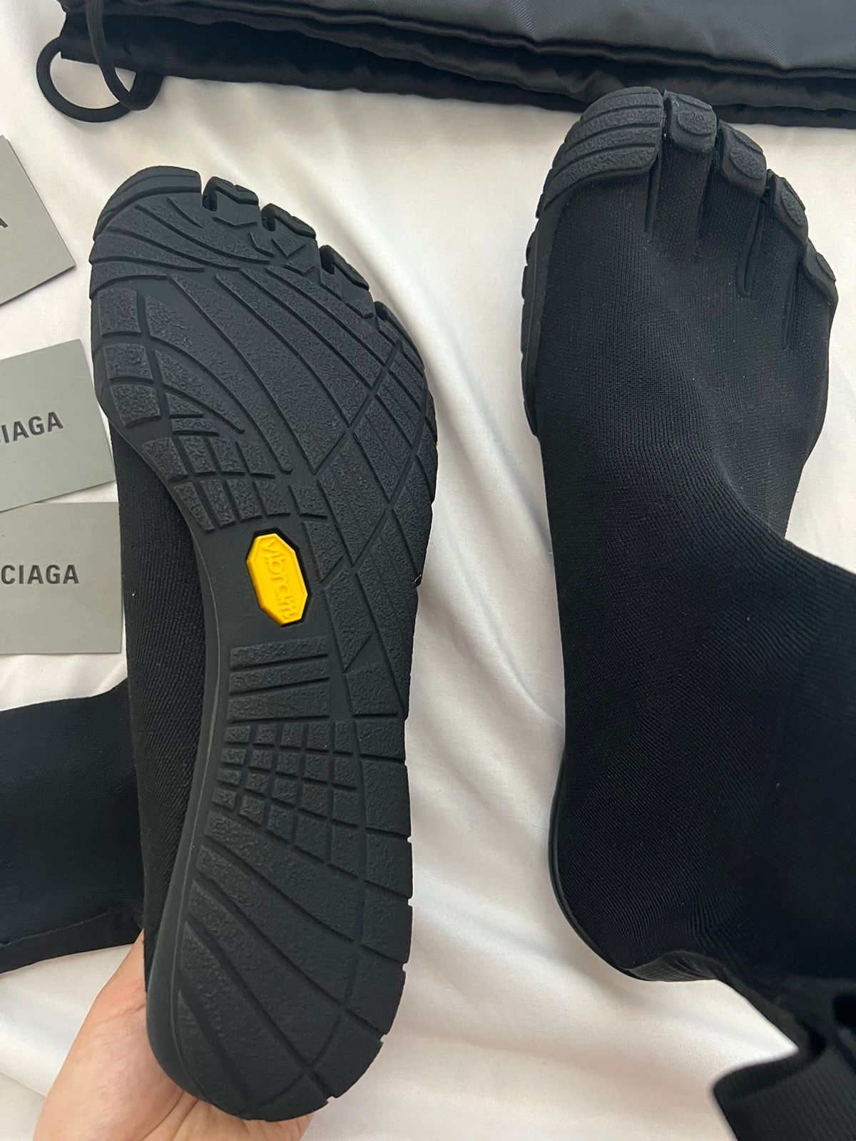 Pre-owned Balenciaga X Vibram Toe Shoes Low Version Sz.44 In Black