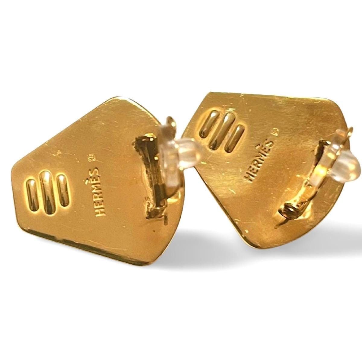 Hermes Vintage Hermes cloisonne golden earrings with stars, moon Size ONE SIZE - 8 Thumbnail