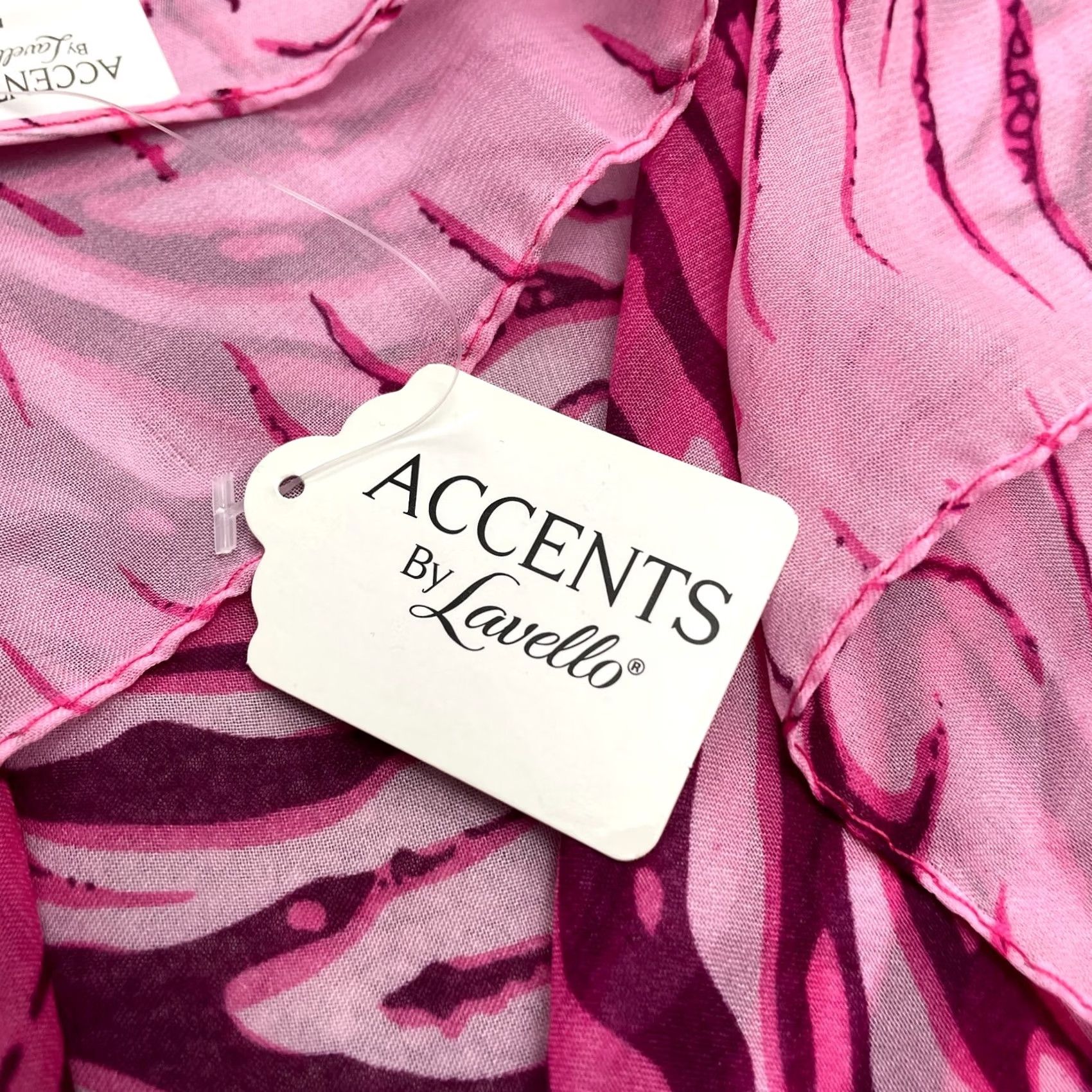 Vintage VINTAGE Accents By Lovello Womens Vest One Size Pink Zebra Print NWT Open Front Chiffon Sleeveless Mid-Length Summer Spring Beach Womens Size ONE SIZE - 5 Thumbnail