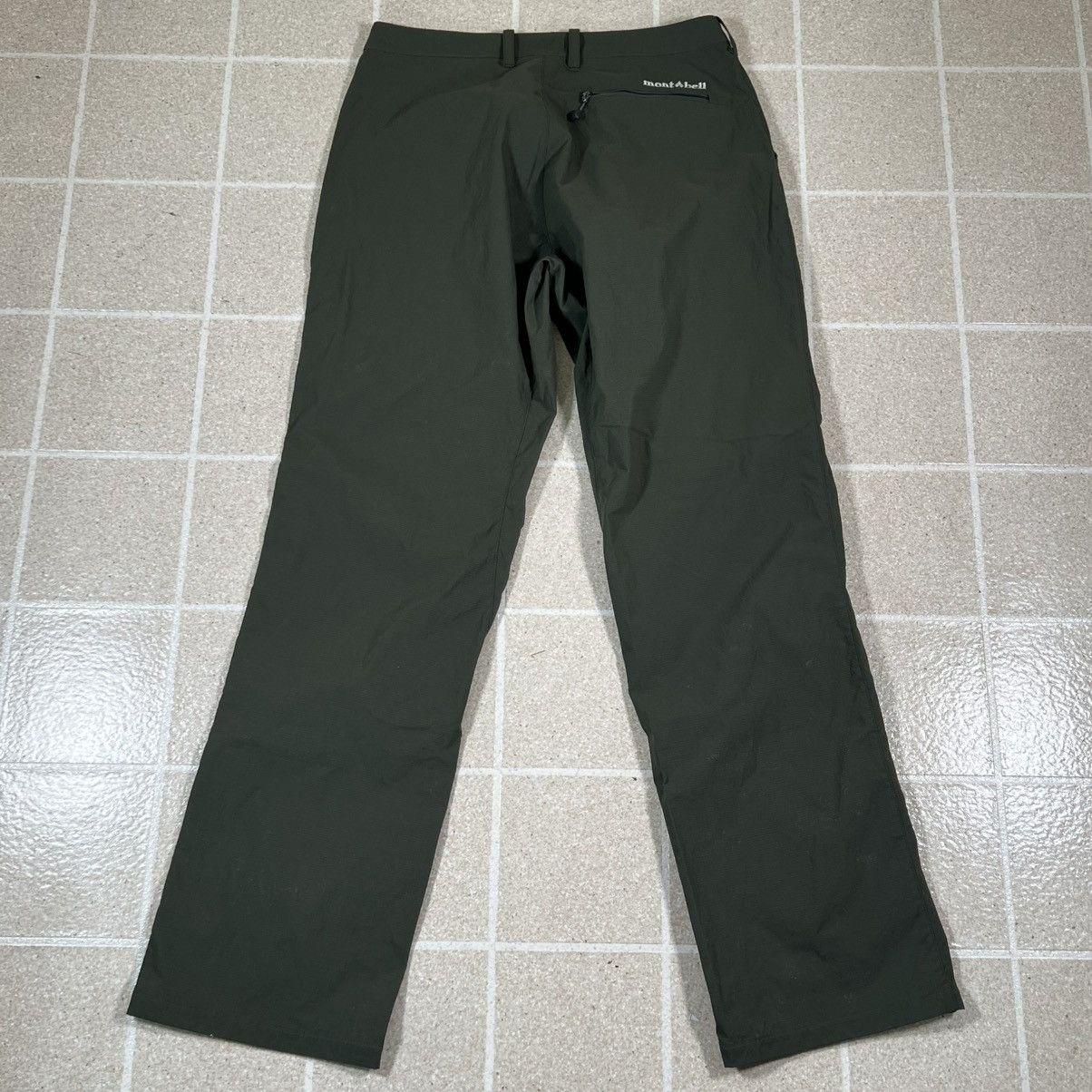 Montbell Montbell Pant M Green Nylon Windbreaker Gorpcore Hiking Size US 29 - 3 Thumbnail