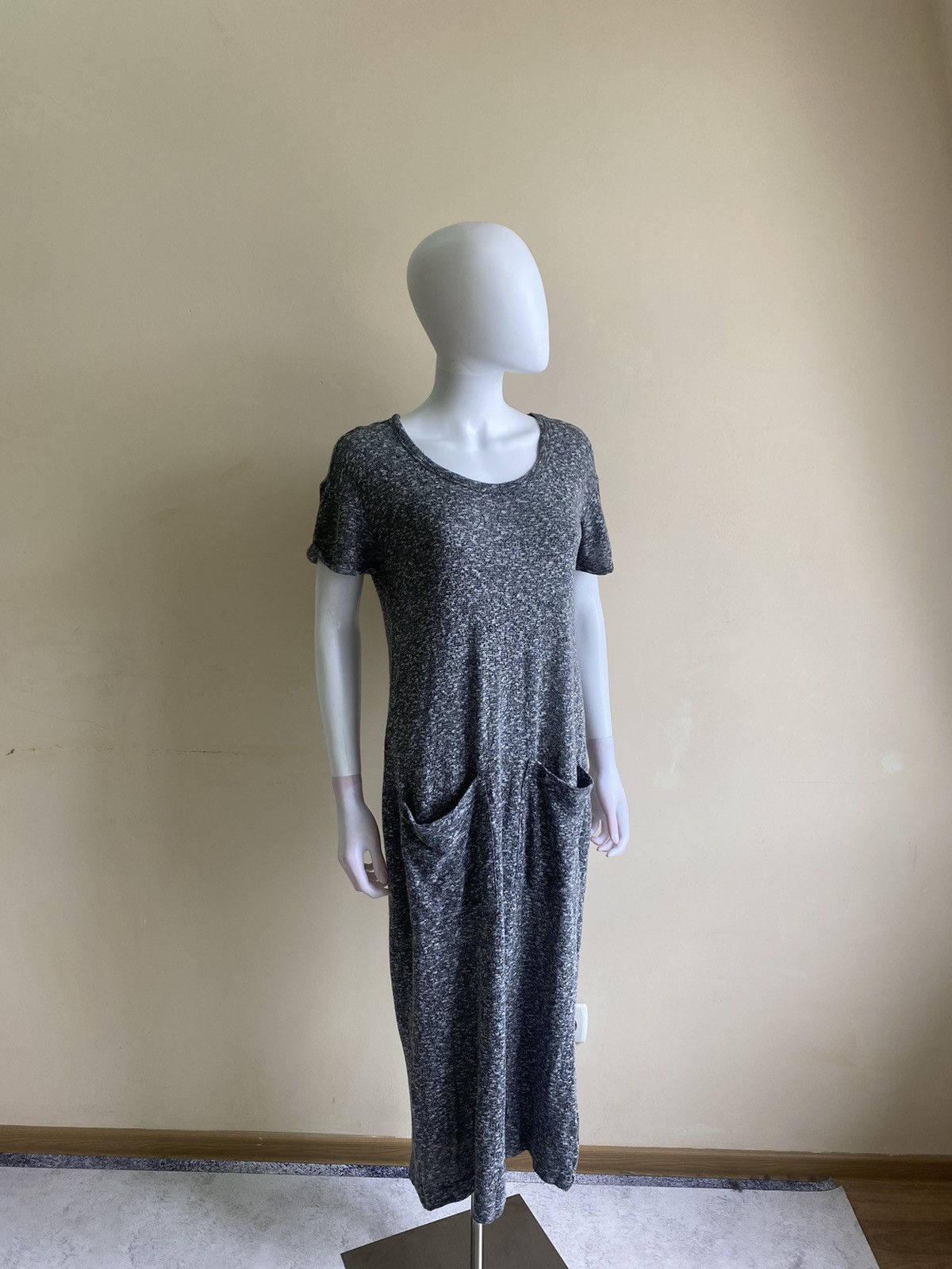 Other TOAST Womens Grey Marl Short Sleeve Midi Dress Size 10 Size L / US 10 / IT 46 - 1 Thumbnail
