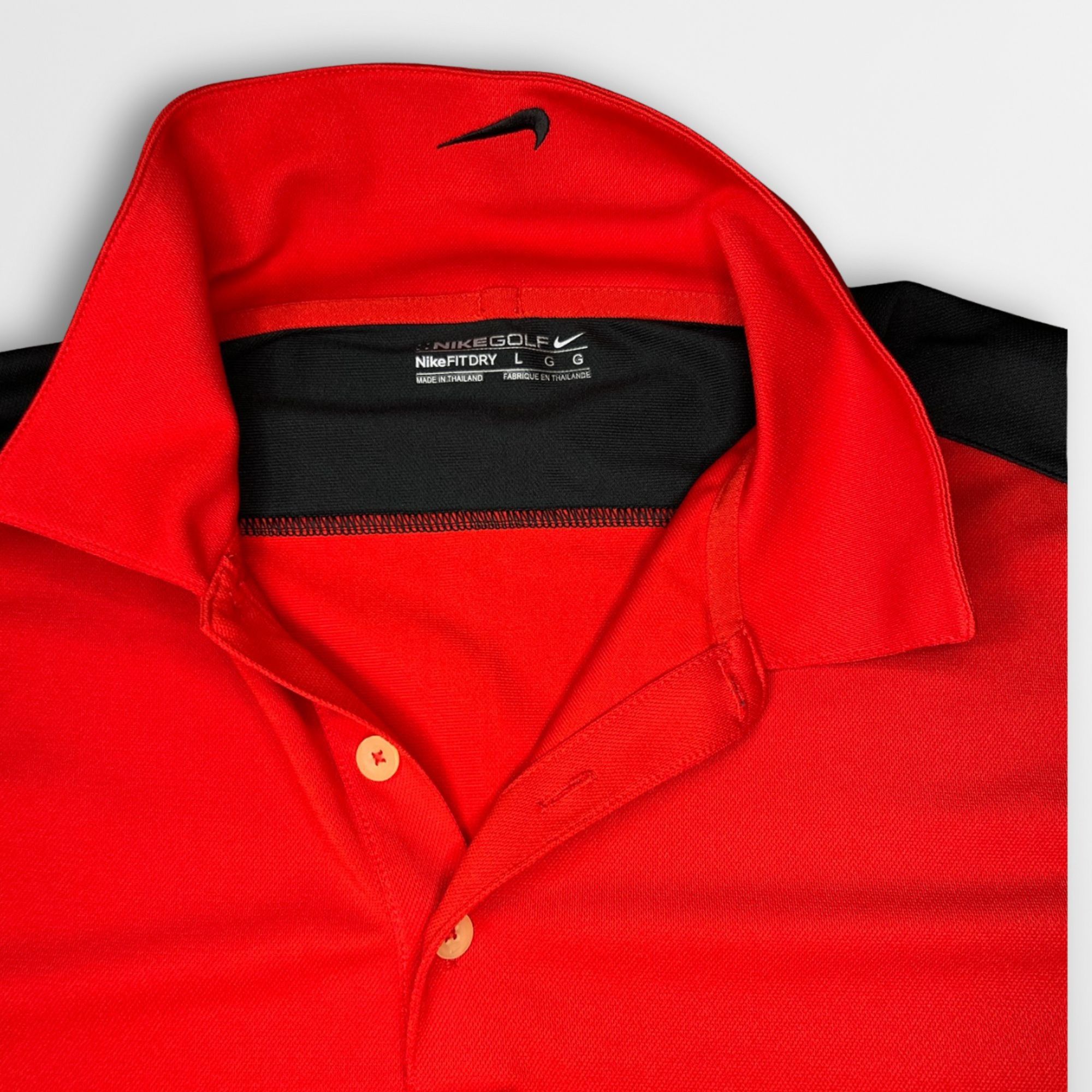Nike Nike Golf Dri-Fit Red & Black Short Sleeve Polo Shirt Mens L Size US L / EU 52-54 / 3 - 4 Thumbnail