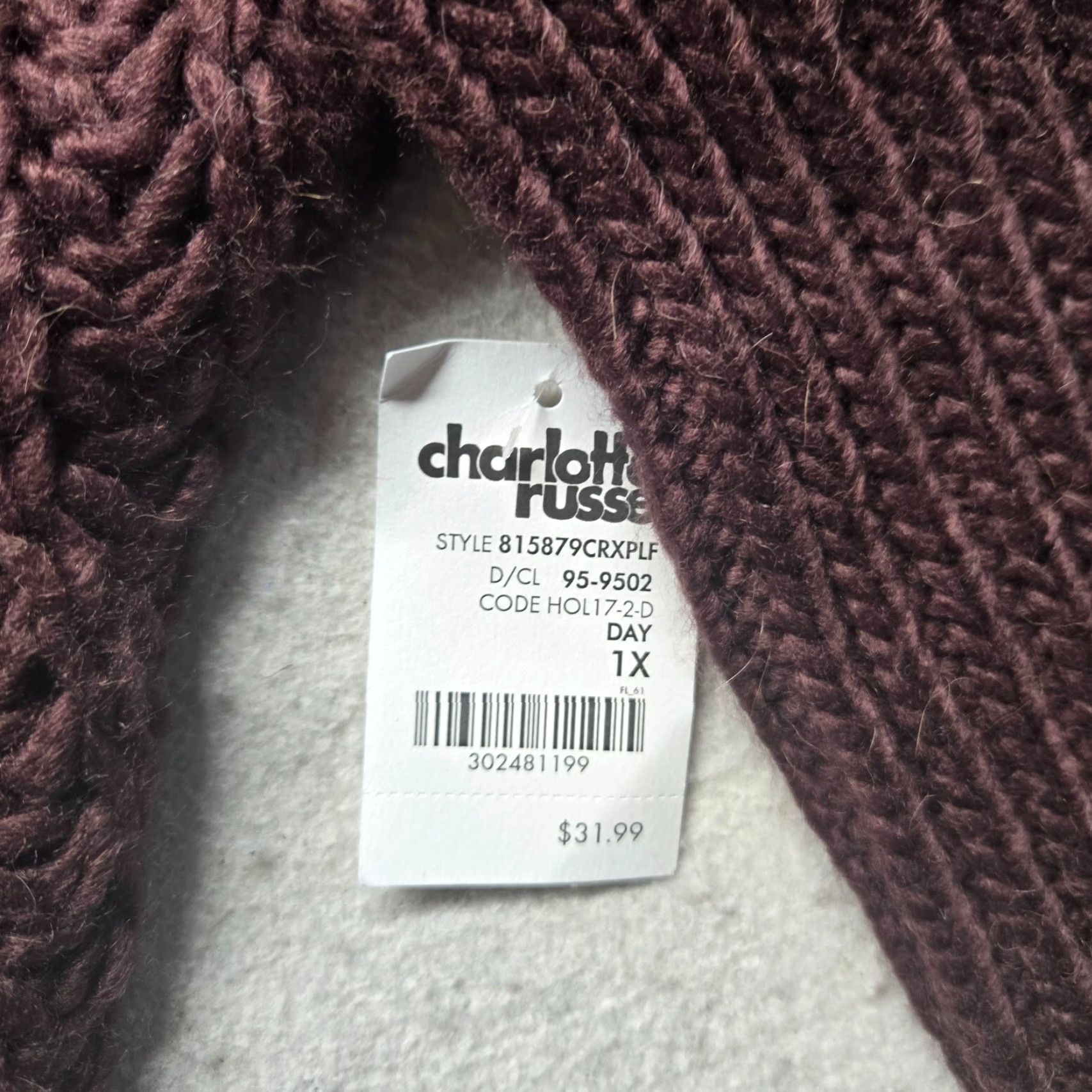 Vintage VINTAGE Charlotte Russe Sweater Pullover Top Crewneck Knit Knitwear 1X Purple Bohemian Women Size XL / US 12-14 / IT 48-50 - 4 Thumbnail