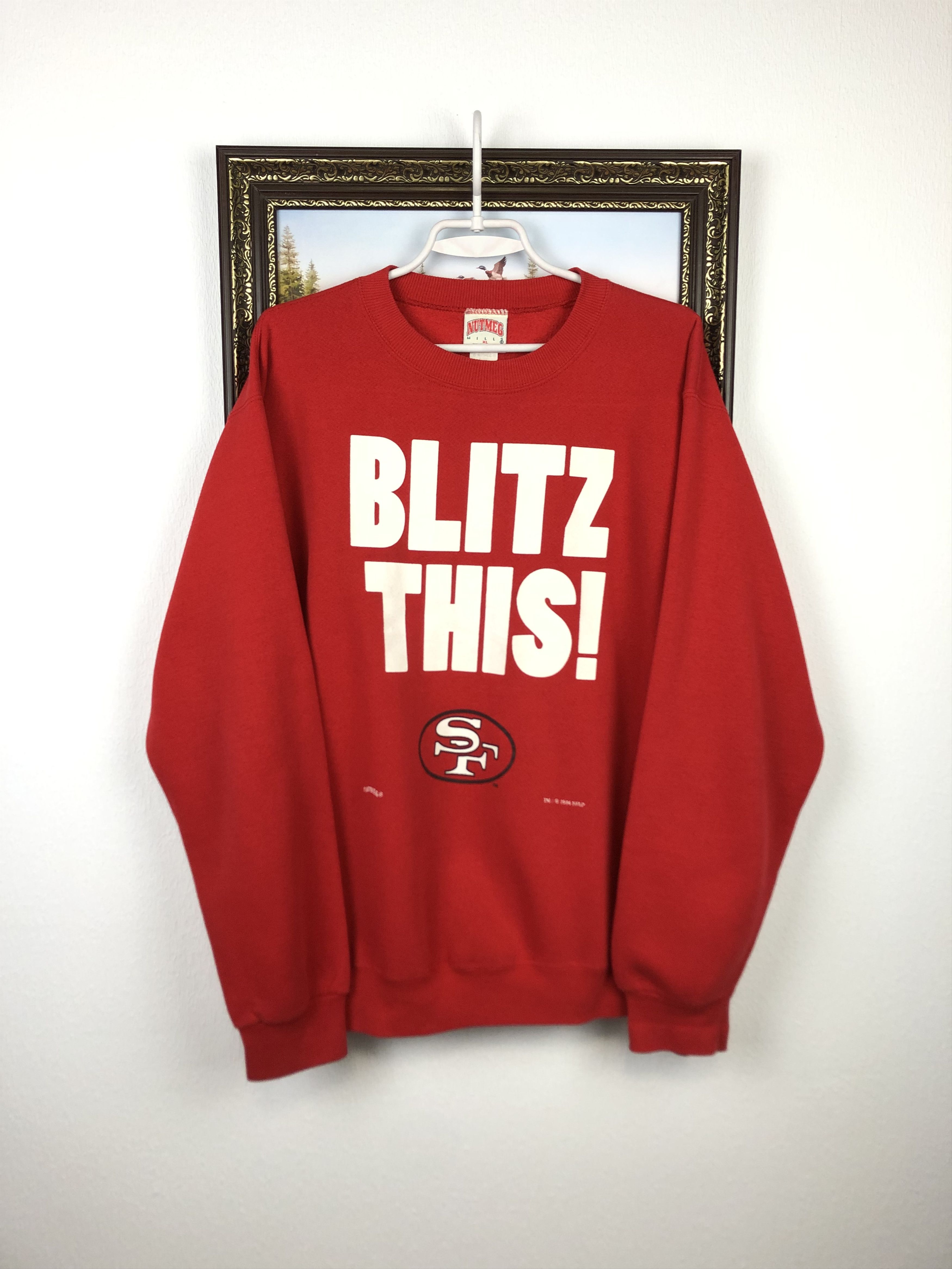 NFL Vintage San Francisco 49ers Football Sweatshirt Blitz This Size US XL / EU 56 / 4 - 1 Thumbnail