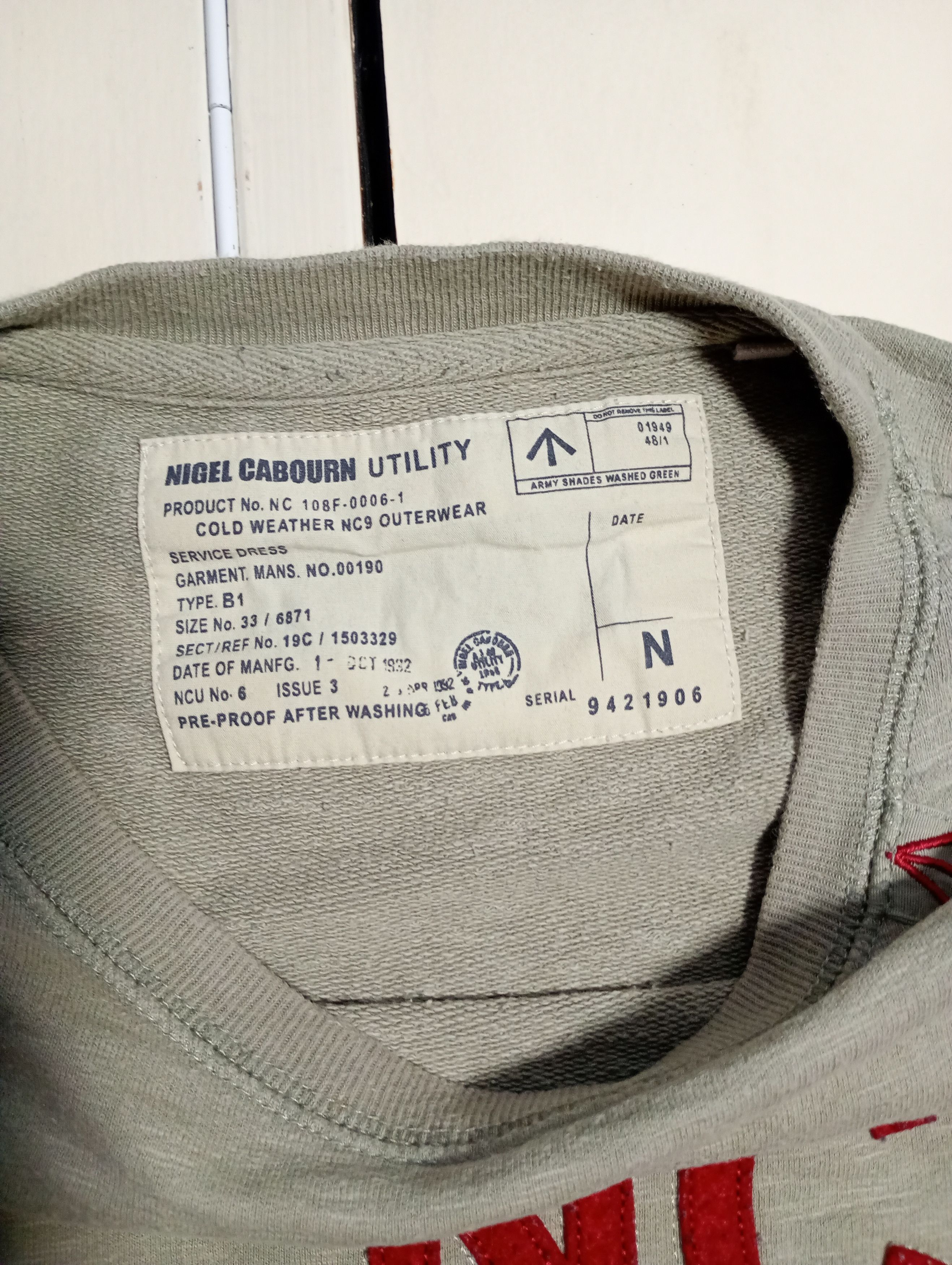 Nigel Cabourn Nigel Cabourn Utility Sweatshirt Size US L / EU 52-54 / 3 - 10 Thumbnail