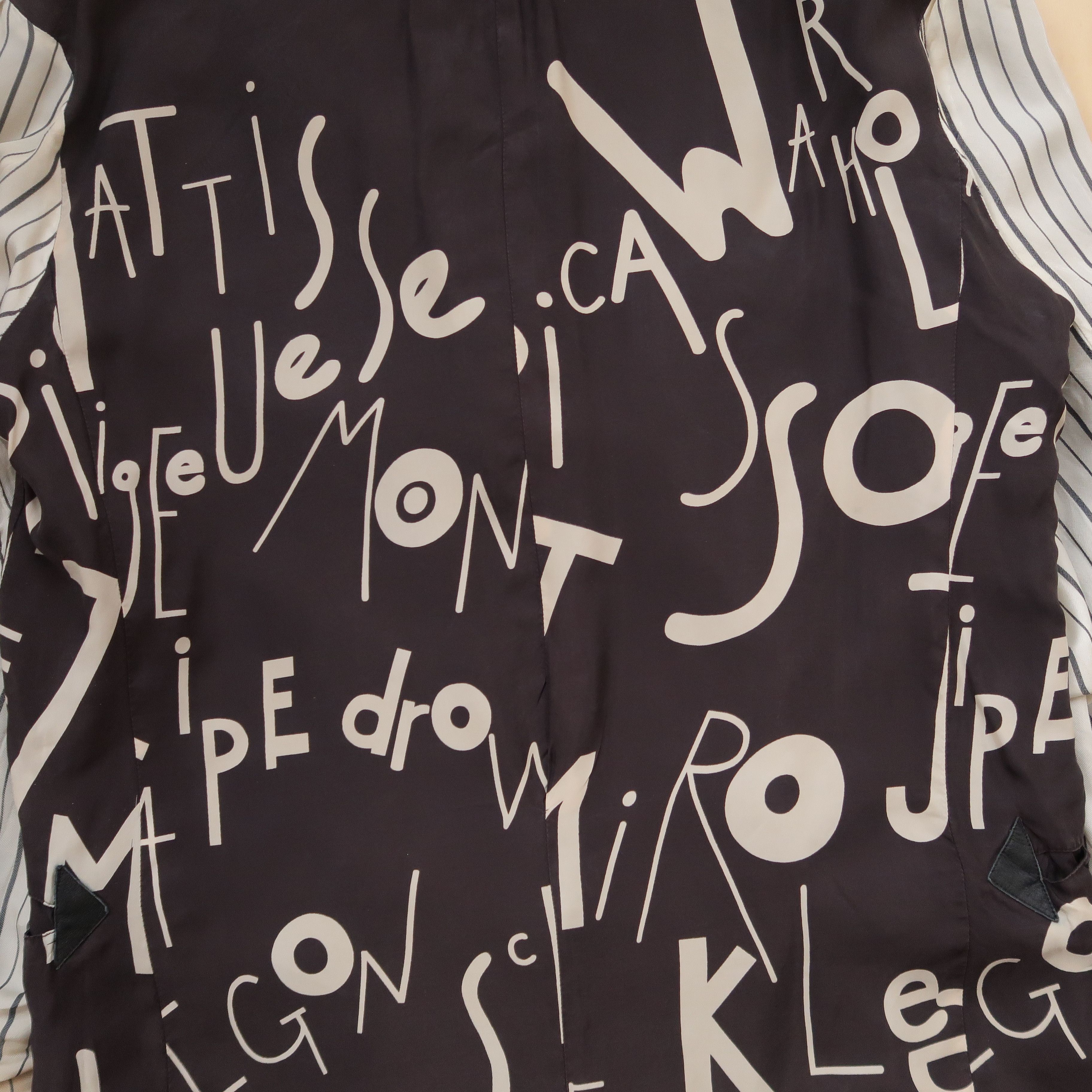Japanese Brand VTG Nicole Monsieur Poem Graffiti Pattern Blazer Jacket Size US L / EU 52-54 / 3 - 14 Thumbnail