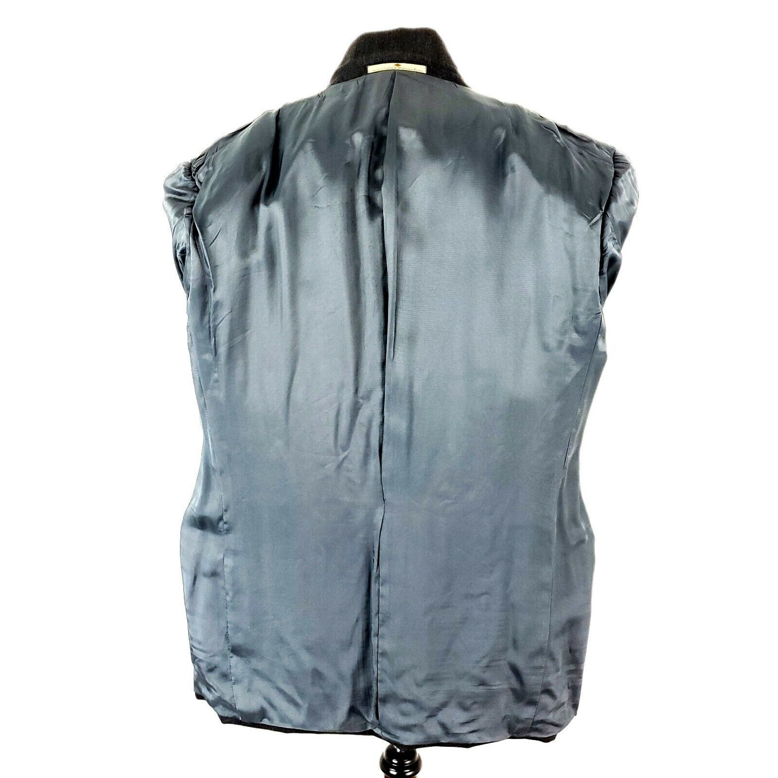 Joseph Abboud Joseph Abboud Mark Shale Wool 2 Button Blazer 44L Gray Herri Size 44L - 11 Thumbnail
