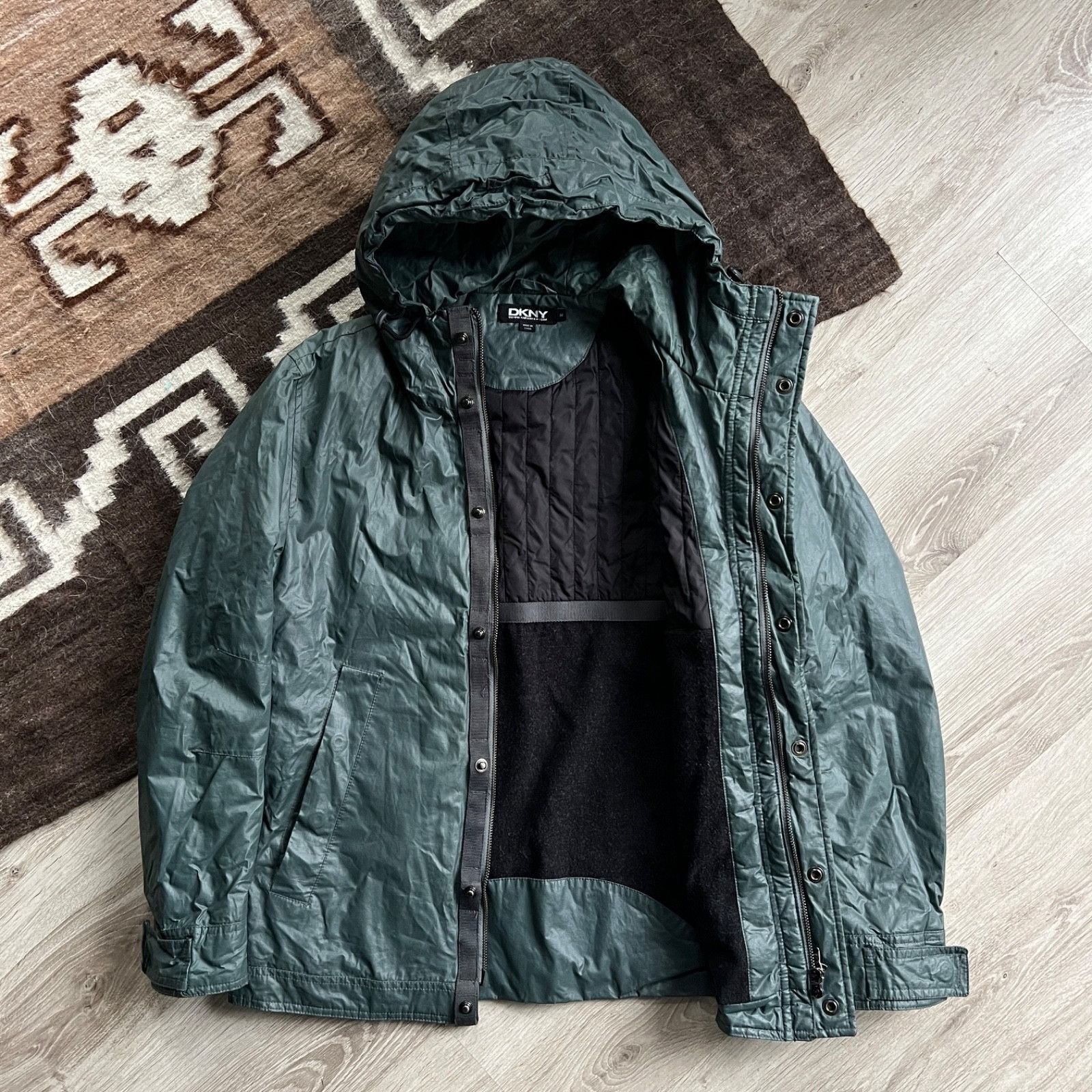 DKNY DKNY Vintage Hooded Windbreaker Lining Jacket 9593AC Size US M / EU 48-50 / 2 - 6 Thumbnail