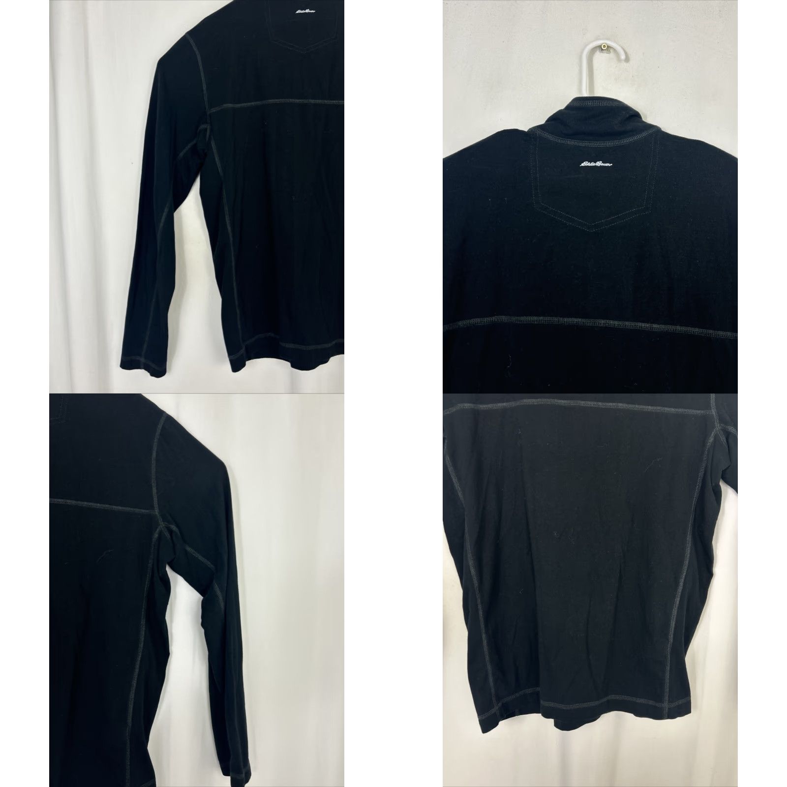 Eddie Bauer Eddie Bauer Sweater Adult Medium Black 1/4 Zip Pullover Outdoor Men Regular Knit Mock Neck Size US M / EU 48-50 / 2 - 9 Thumbnail