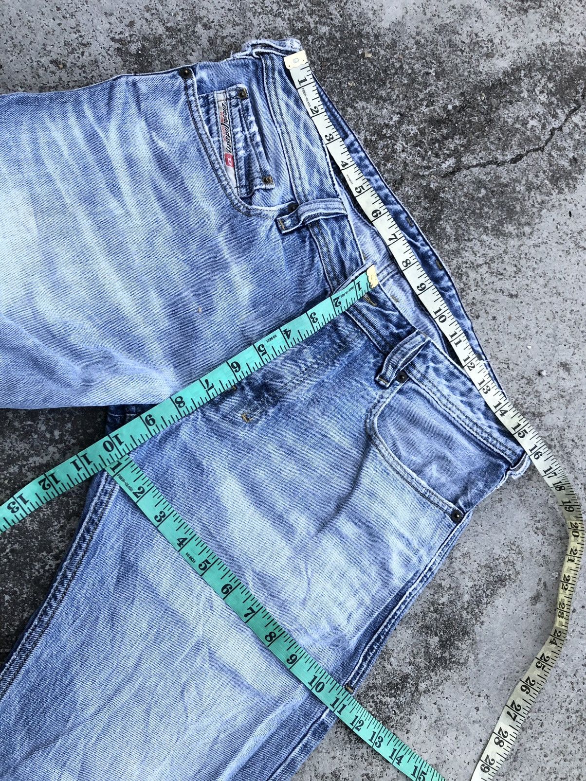 Diesel FLARED⚡️⚡️DIESEL ZATINY DISTRESSED JEANS Size 32" / US 10 / IT 46 - 9 Thumbnail