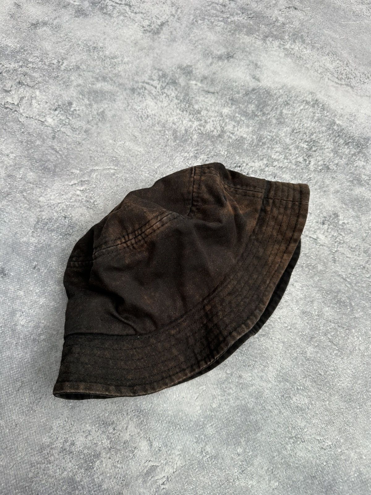 Stussy 💣Rare Stussy Black Washed Faded Bucket Hat Y2K Centre Logo Size ONE SIZE - 8 Thumbnail
