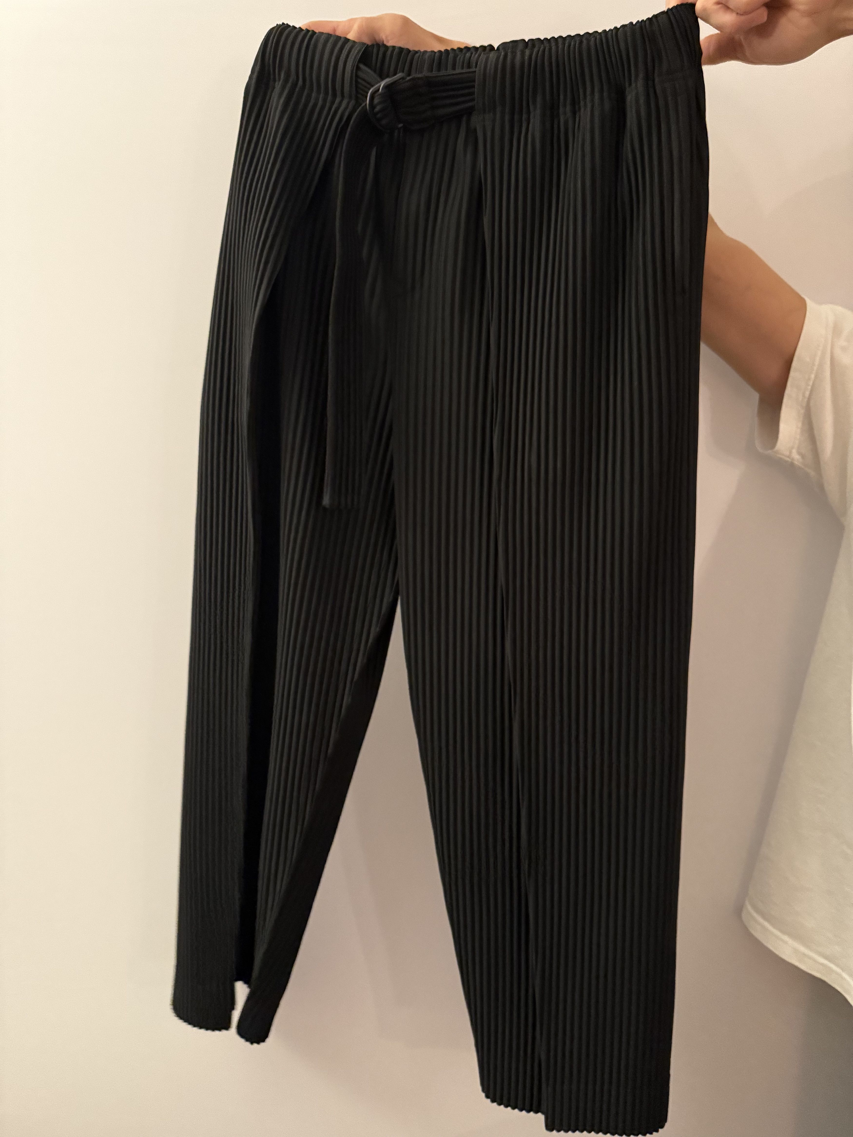 Issey Miyake HOMME PLISSÉ ISSEY MIYAKE Belted Tailored Pleated Trousers Size US 31 - 5 Thumbnail