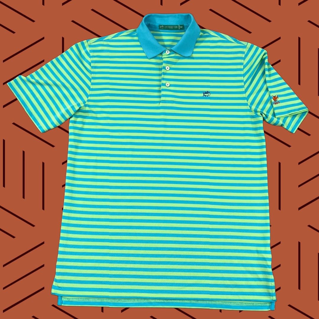 Southern Tide SOUTHERN TIDE Polo Shirt Mens Medium Green Spring Valley Hunt Club Golf S/S Multicolor Size US M / EU 48-50 / 2 - 1 Thumbnail