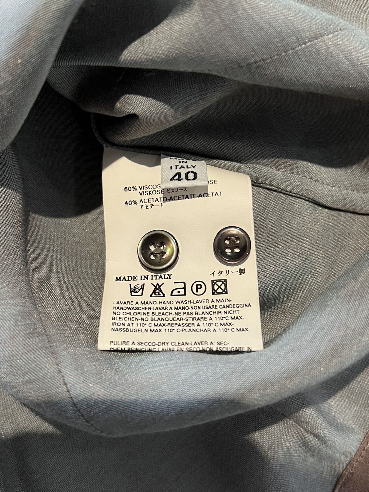 Maison Margiela Maison Martin Margiela 2005AW Artisanal Bronze Silk Shirt Size L / US 10 / IT 46 - 7 Thumbnail