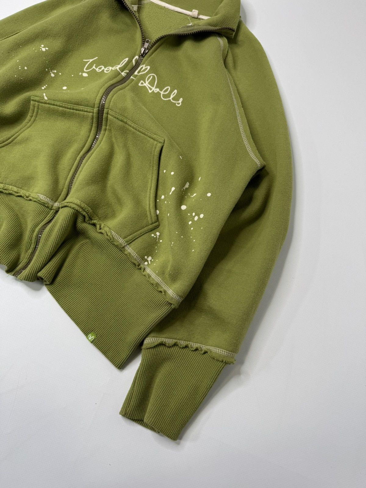 Vintage Vintage avant garde green raw zip up swag y2k japanese skate Size US M / EU 48-50 / 2 - 2 Thumbnail