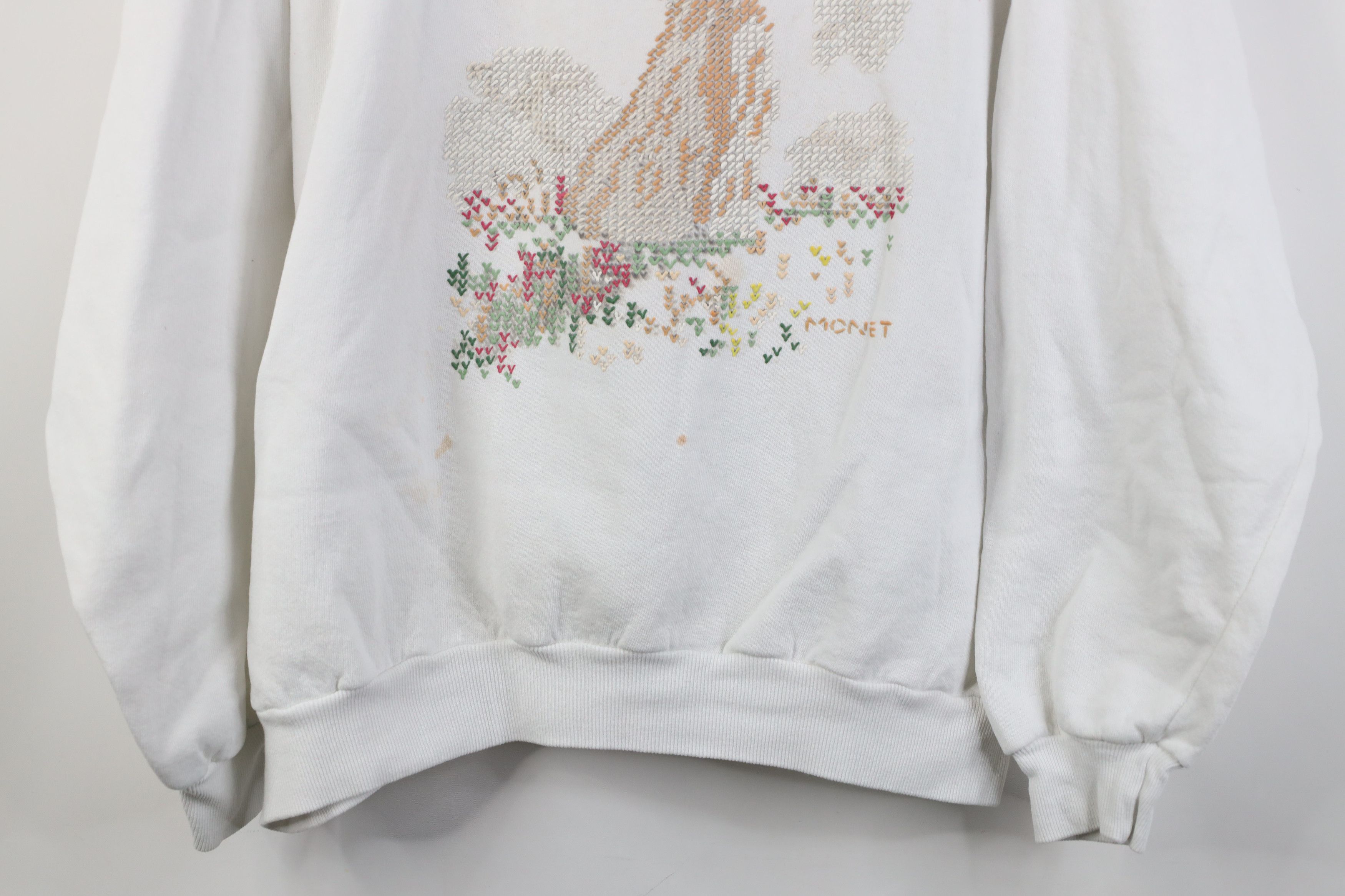 Vintage Vintage 90s Streetwear Claude Monet Art Sweatshirt USA Size XL / US 12-14 / IT 48-50 - 3 Thumbnail