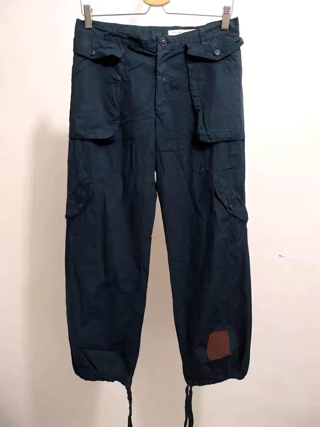 image of Issey Miyake Sunao Kuwahara Cargo Utility Tactical Pants in Navy, Men's (Size 30)