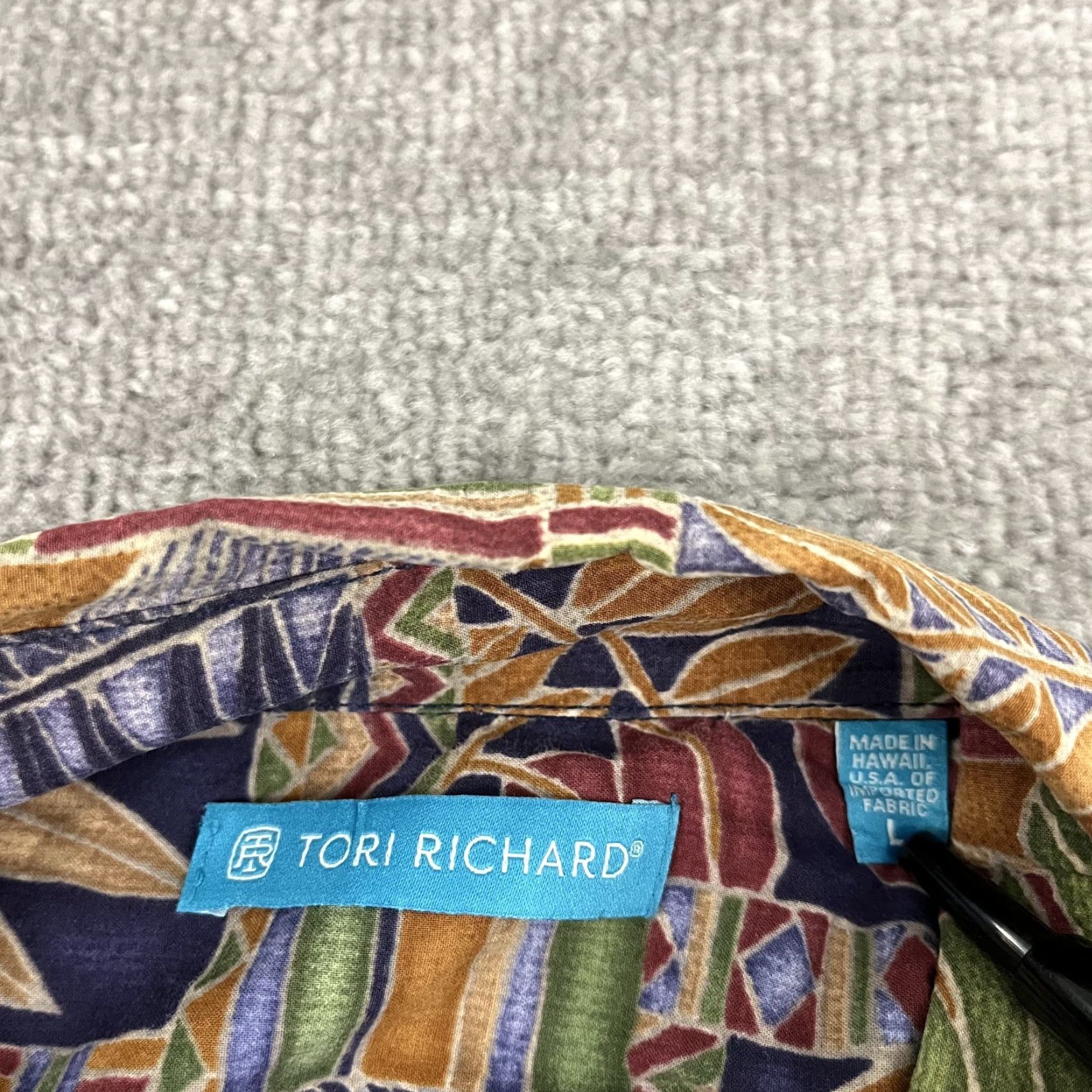 Tori Richard VINTAGE Tori Richard Hawaiian Shirt Men Large Floral Short Sleeve Cotton USA Casual Beach Fashion Size US L / EU 52-54 / 3 - 2 Thumbnail