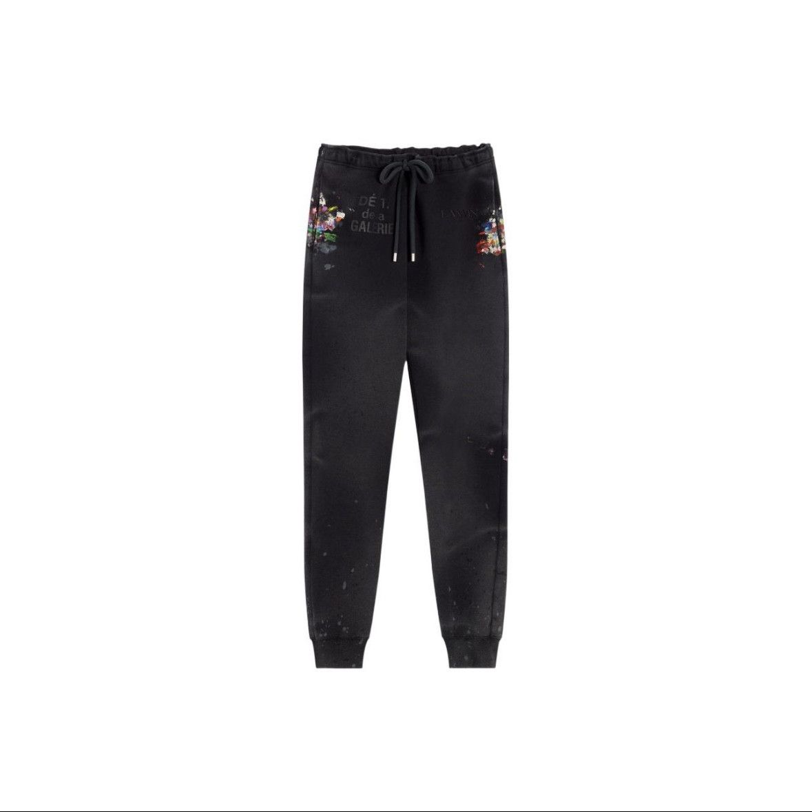 image of Gallery Dept x Lanvin Gallery Dpet. X Lanvin Paint Splatter Logo Sweatpants in Black (Size 32)