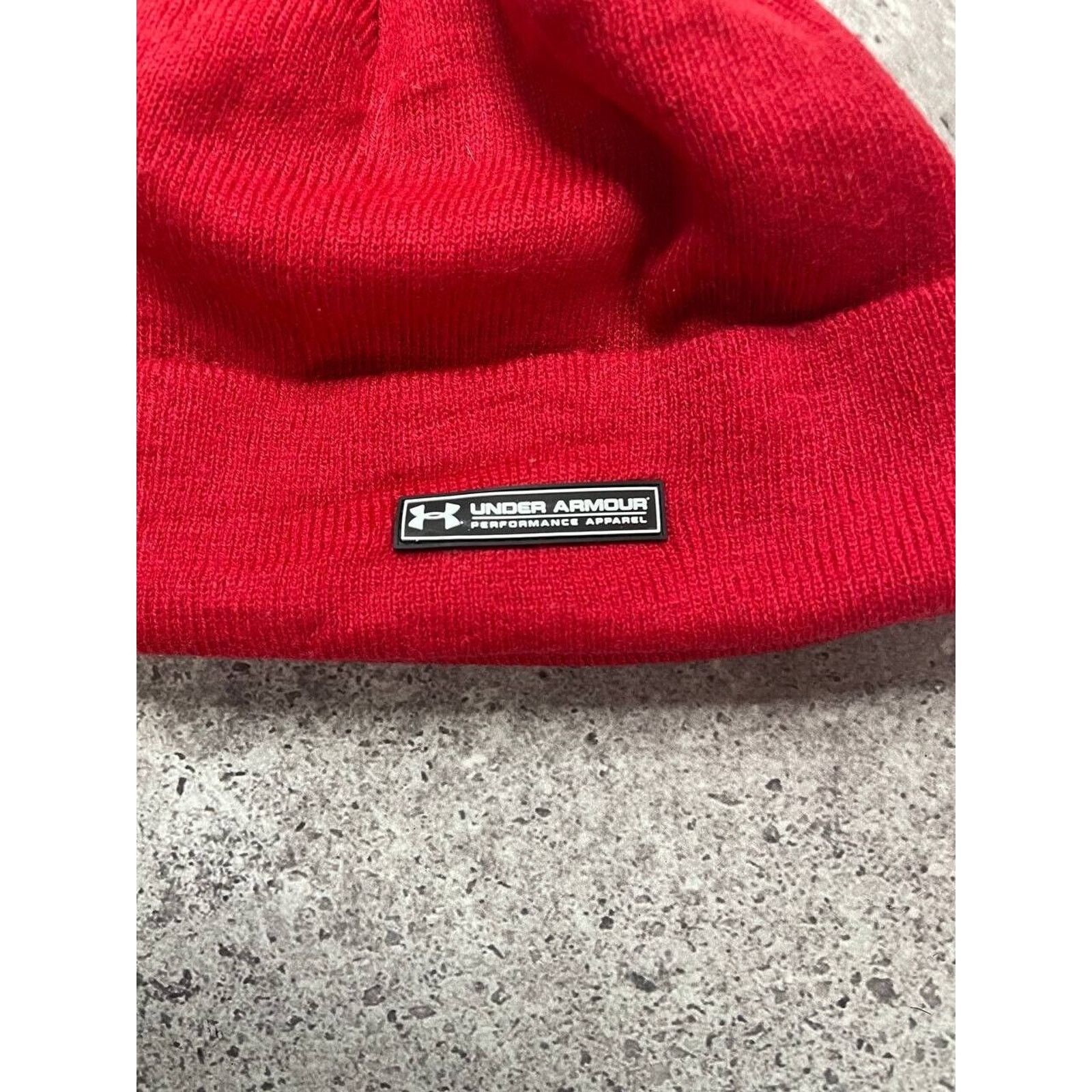 Under Armour × Vintage Vintage Under Armour Red Knit Beanie Hat One Size Size ONE SIZE - 5 Thumbnail